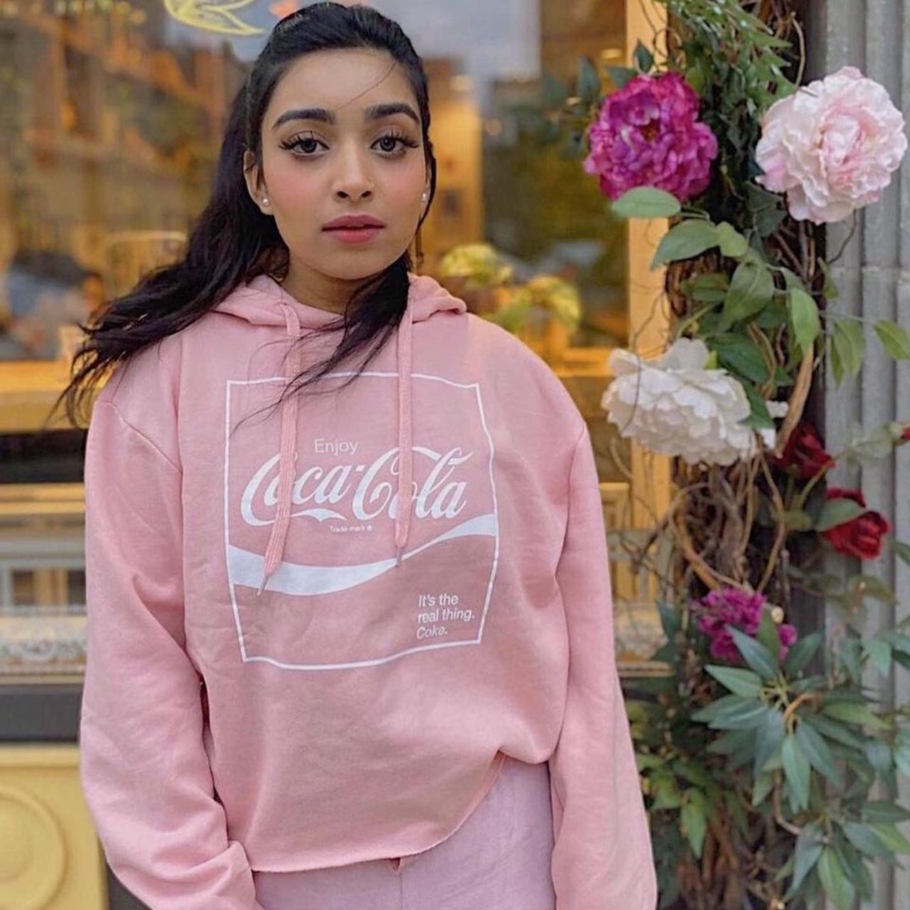 Coca cola cropped on sale hoodie