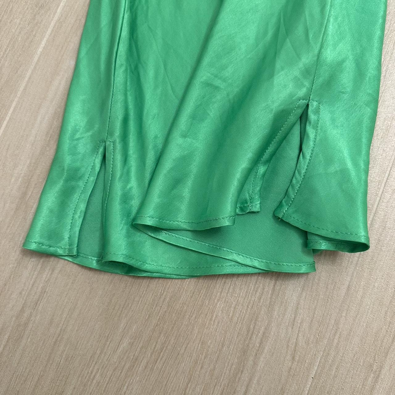 bershka green mini dress