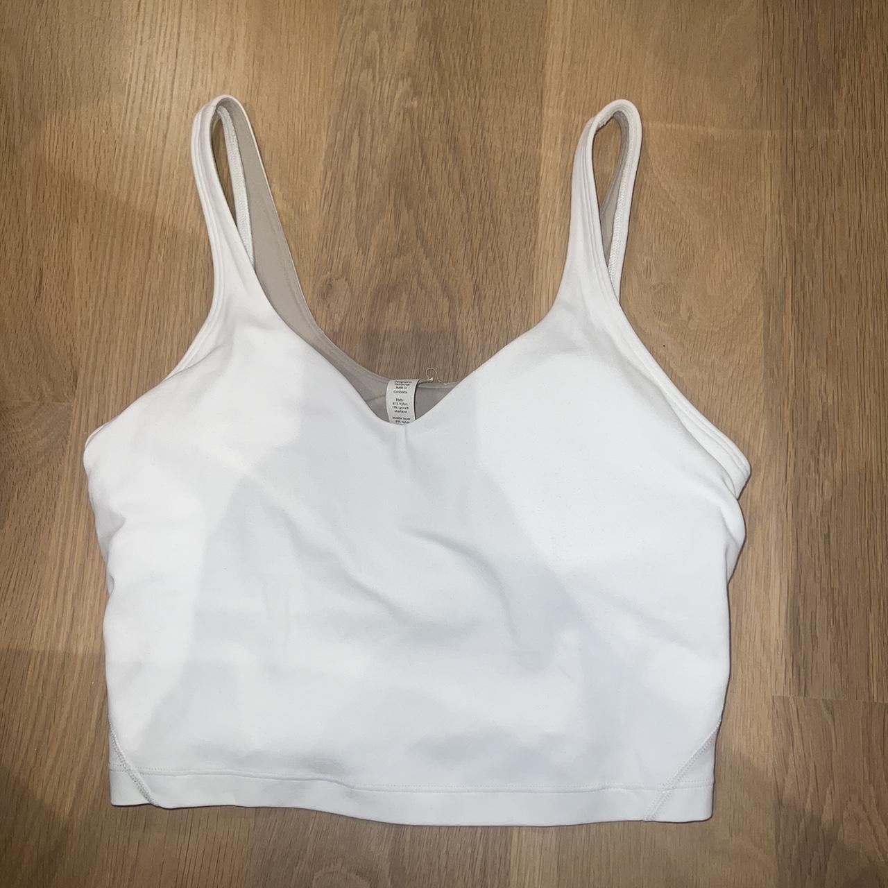White lululemon align tank top Size 2 women's - Depop