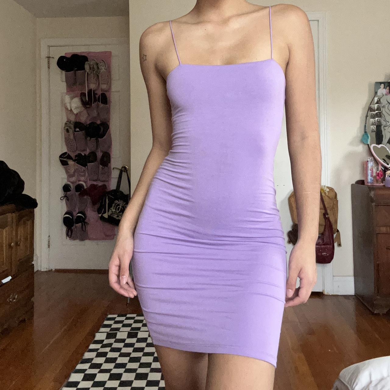 Purple Shiny Cut Out Detail Bodycon Dress | PrettyLittleThing USA
