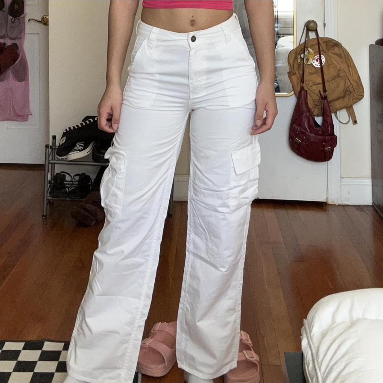 White high waisted cargo pants from Subdued The most - Depop