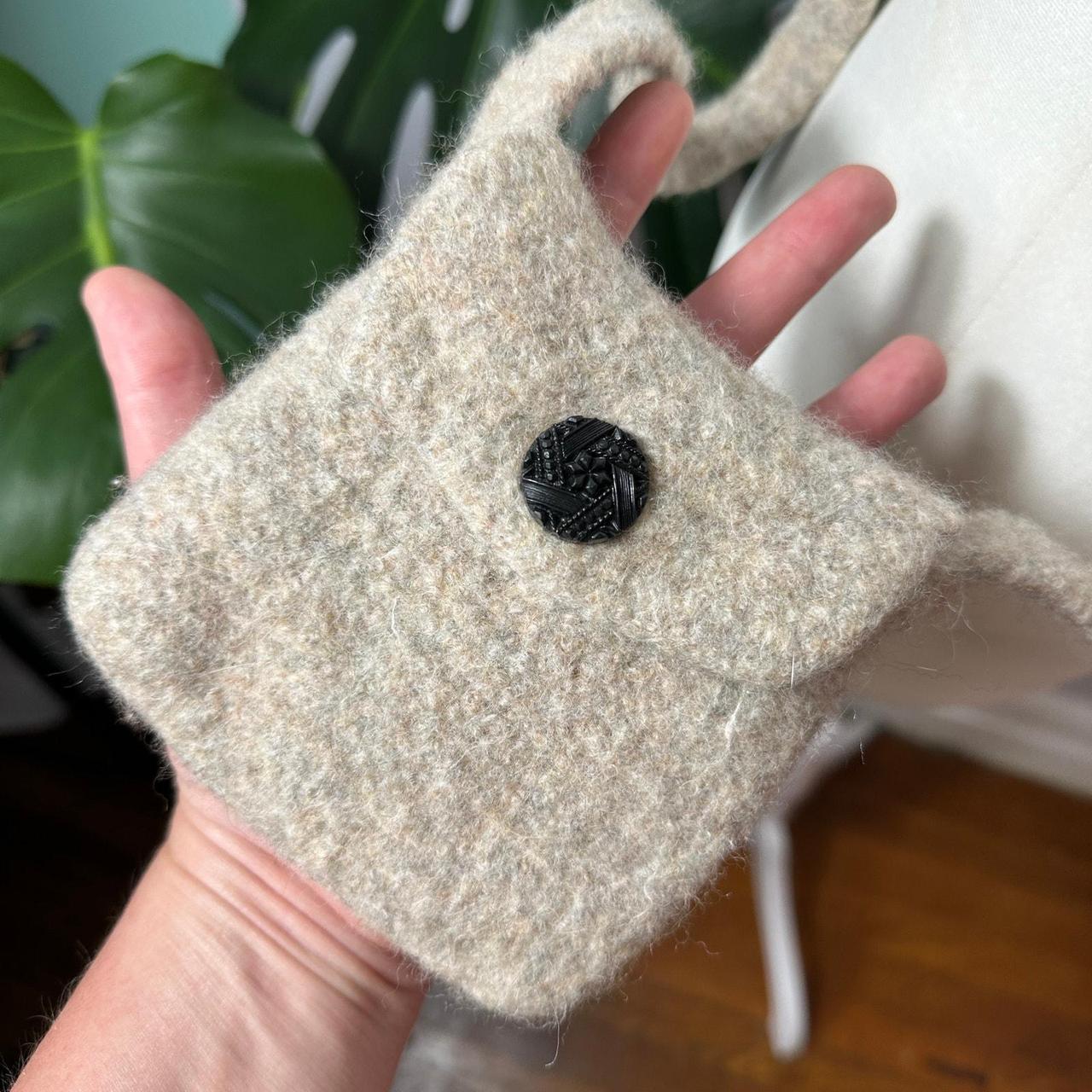 Source Unknown Women's Bag - Tan – Handmade Felte… - image 7