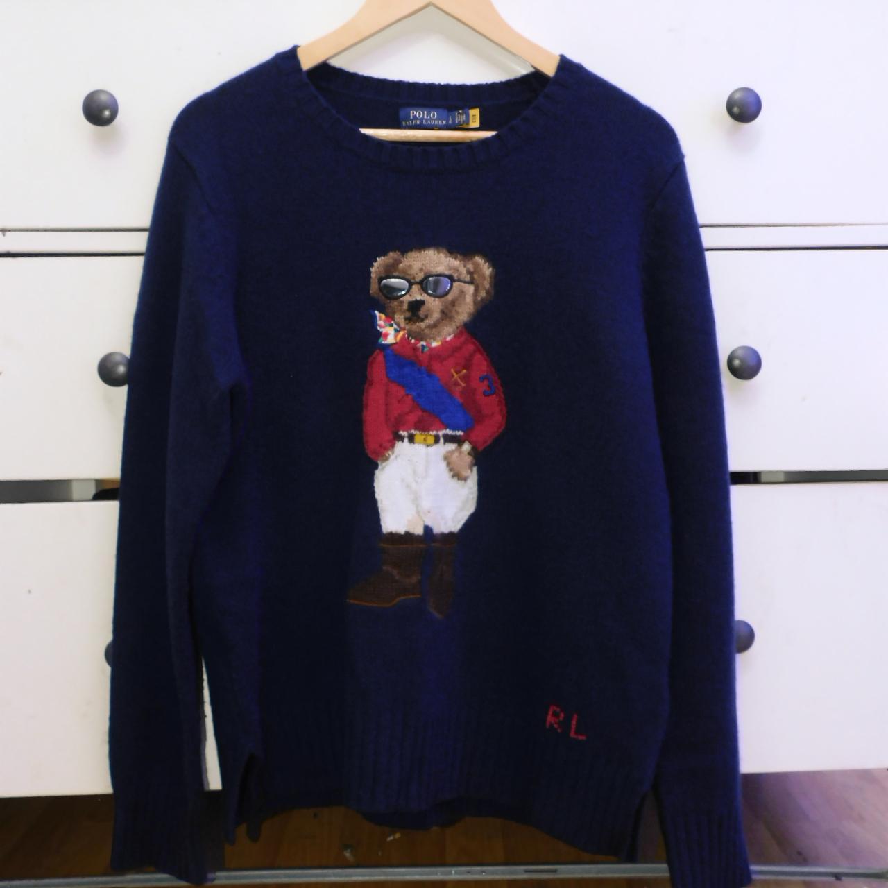 Polo Ralph Lauren Bear knit sweater - Depop