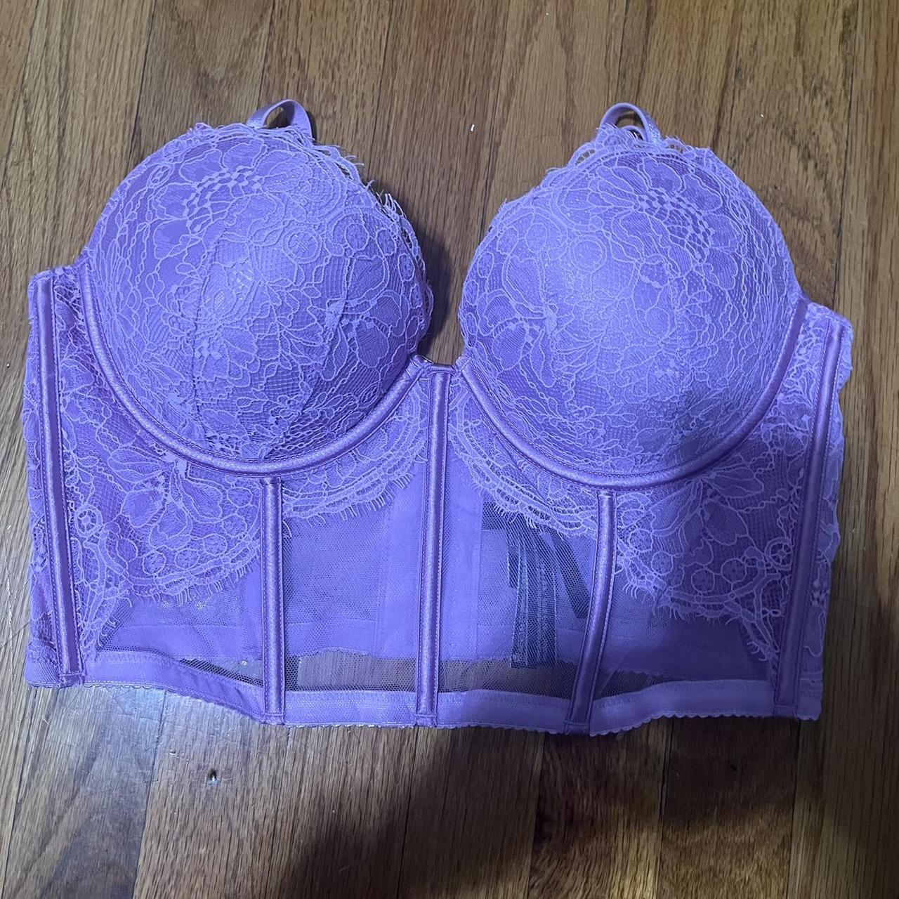 Victoria's Secret Purple Lace Very Sexy Push-Up Bra - Depop