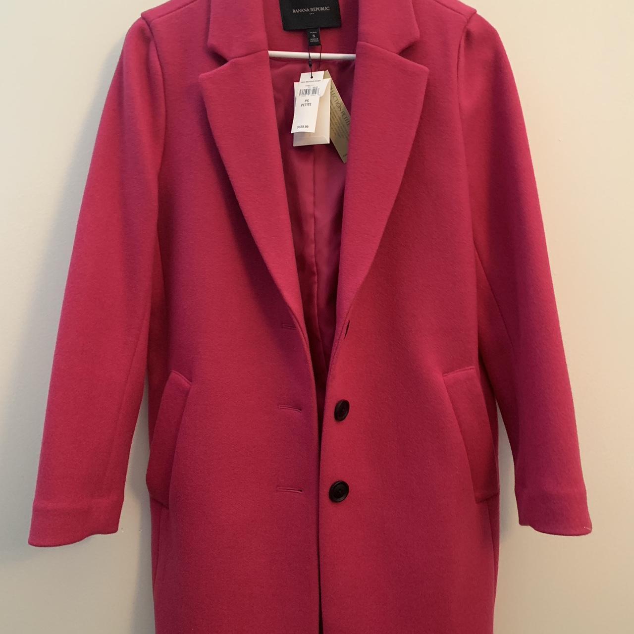 Banana republic pink wool 2024 coat