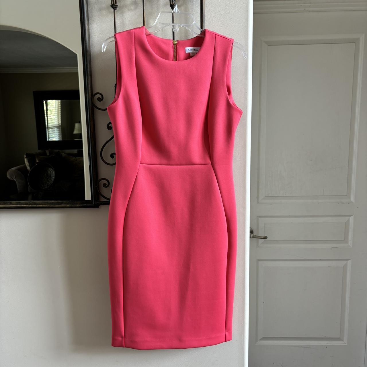 Calvin klein hot pink dress hotsell