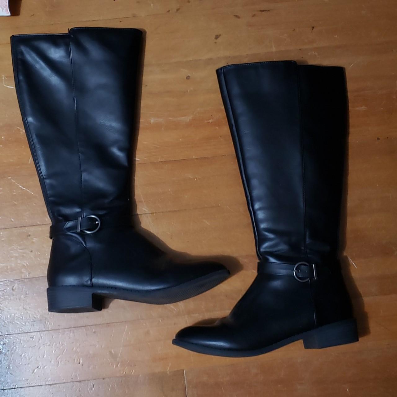 Payless black outlet knee high boots