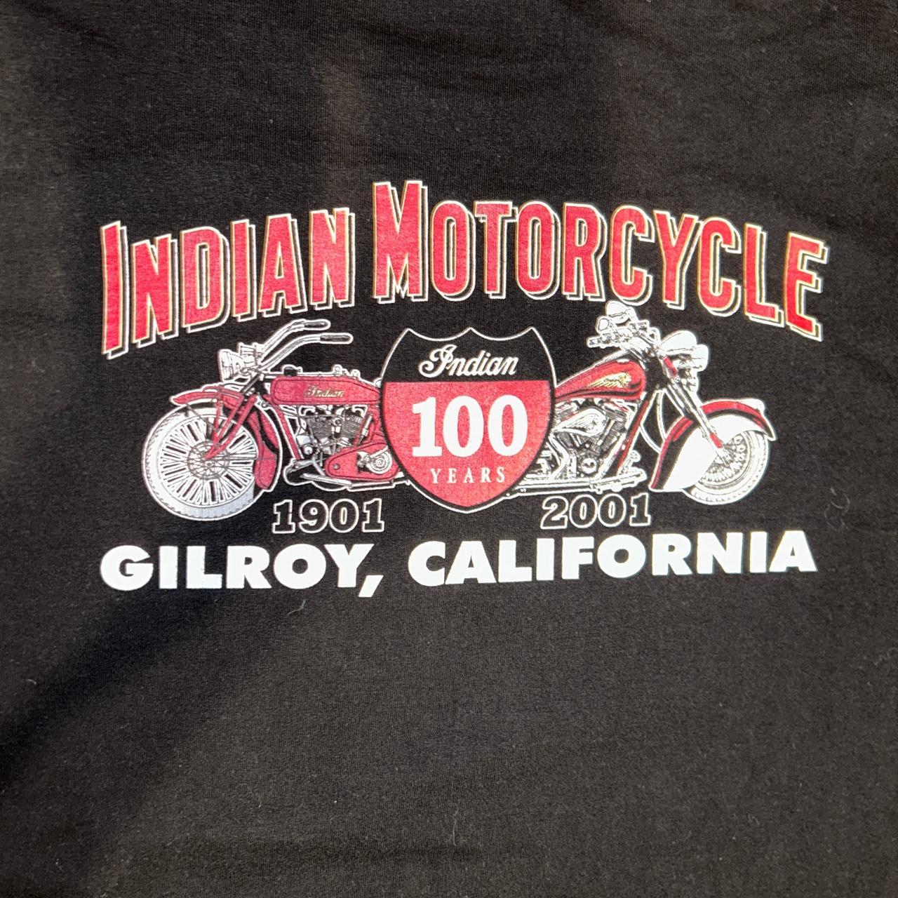 2001 vintage 100 year Indian motorcycle anniversary... - Depop