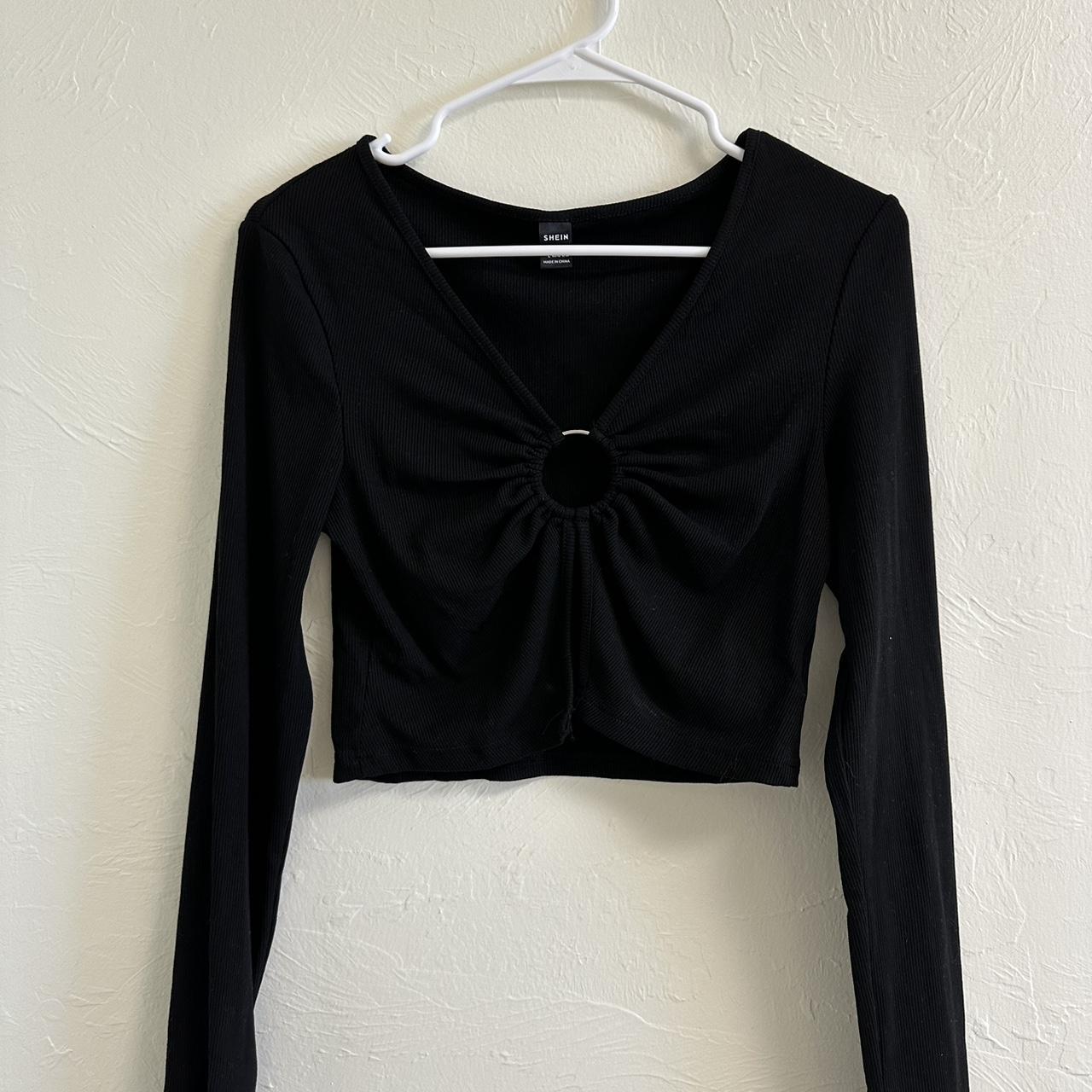 black long sleeve going out top, never worn before... - Depop