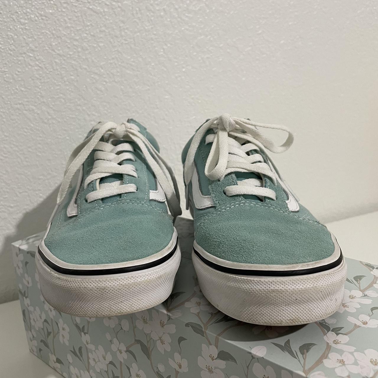 Grey and turquoise vans best sale