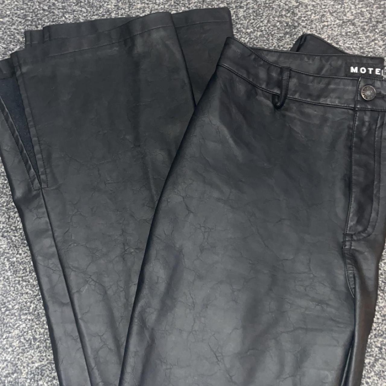 Motel flared leather pants - Depop