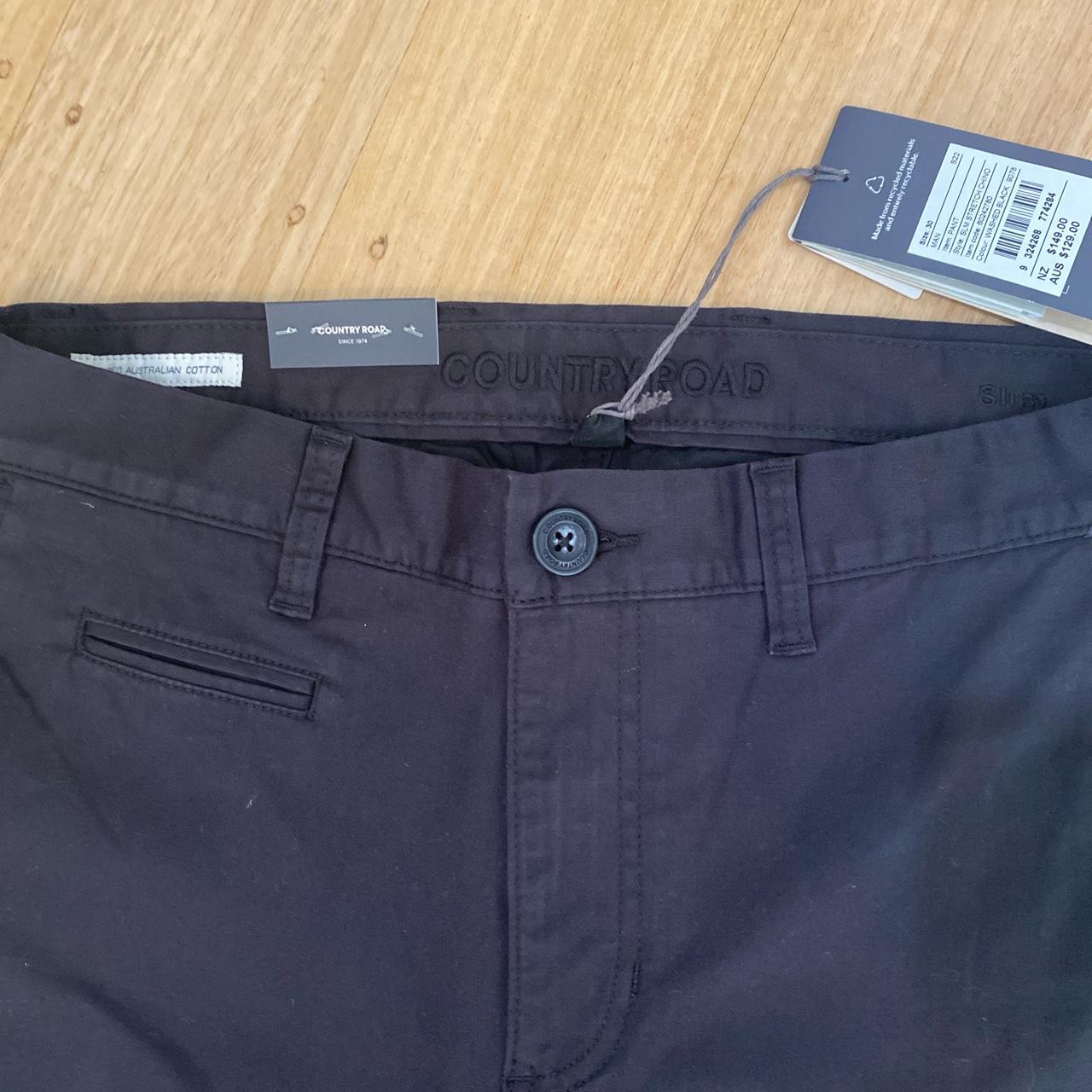 Country Road Man Slim stretch chino Washed Black... Depop