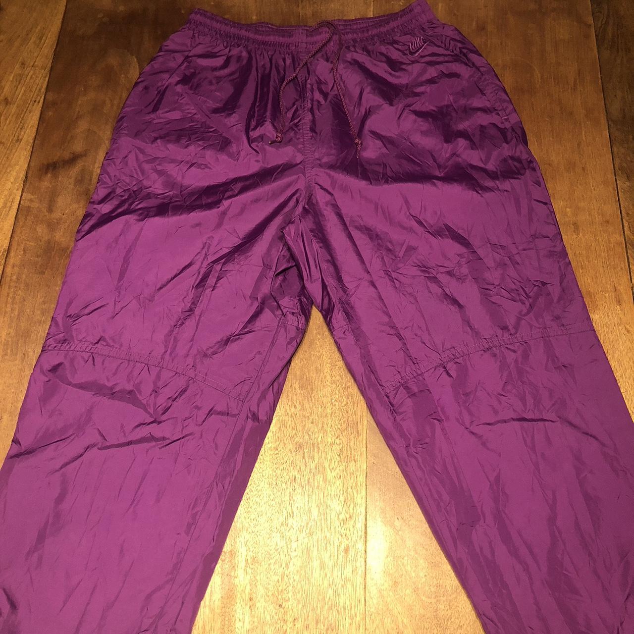 women's large purple nike track pants #vintage - Depop