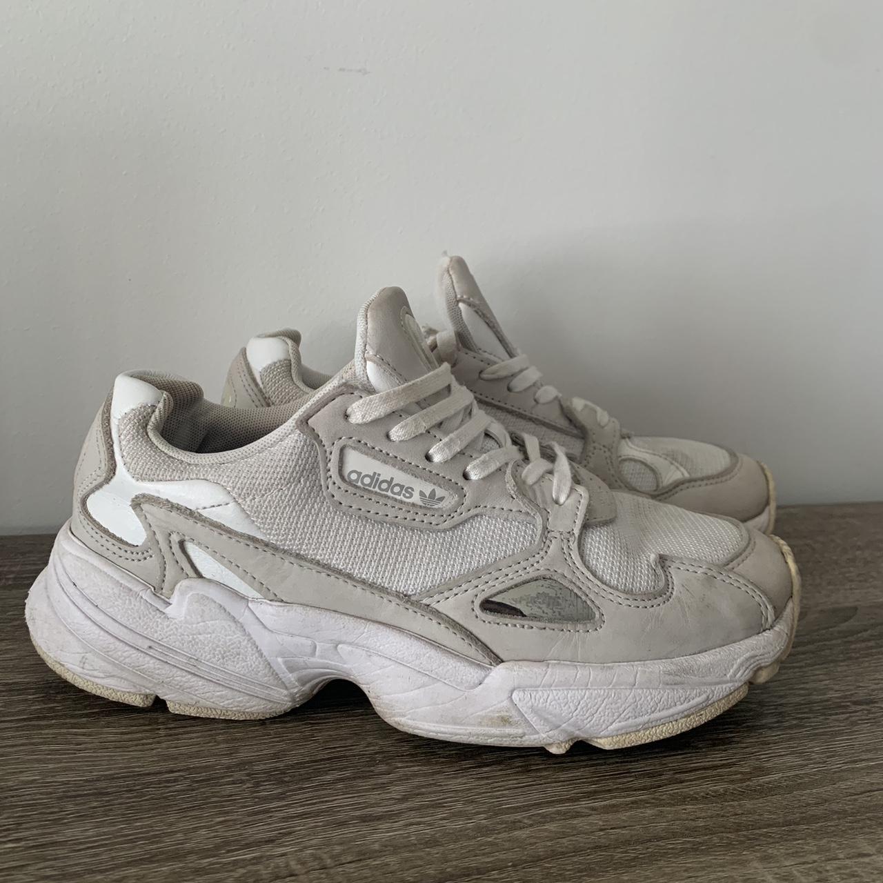 ADIDAS Falcon shoes Triple White This vintage style Depop