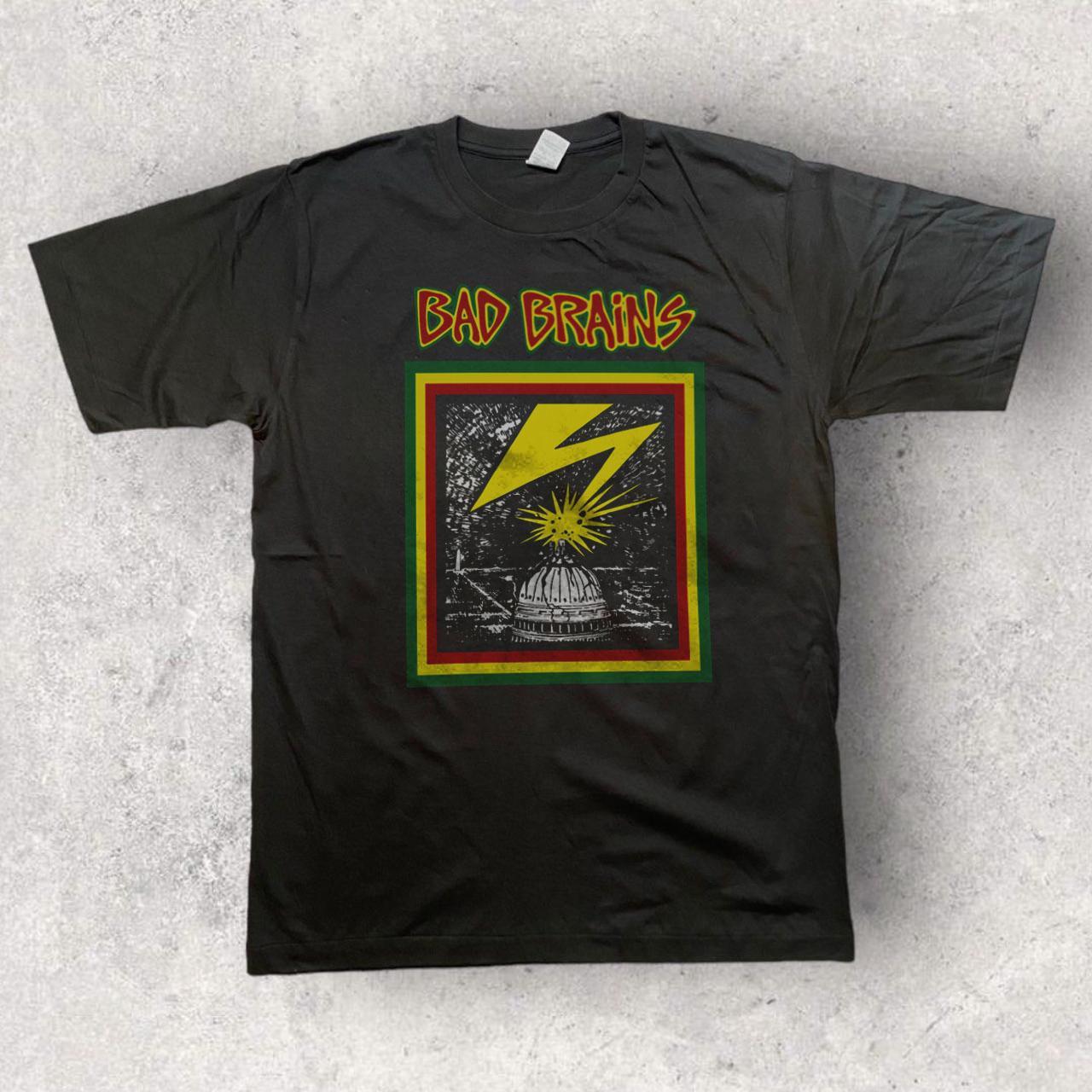 Politics Bad Brains Distressed Vintage Capitol Logo T-Shirt Politics Bad Brains Distressed Vintage Capitol Logo T-Shirt