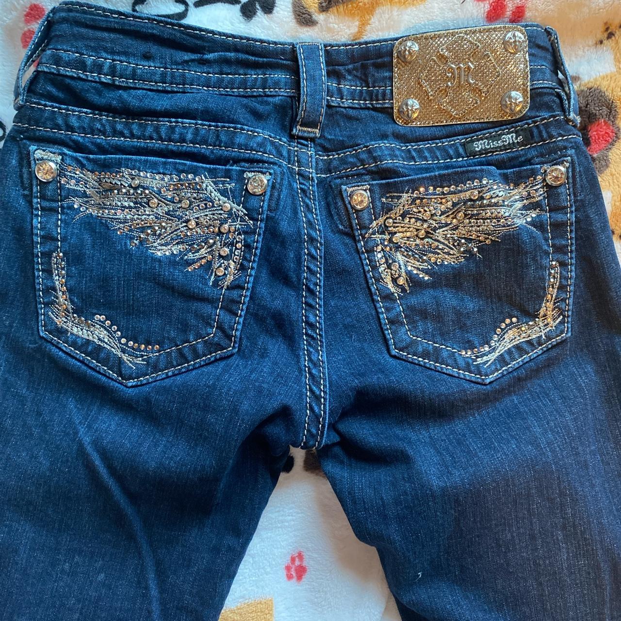 Miss Me Size 24 Angel Wing Jeans Slim Boot Cut Super Depop 7859