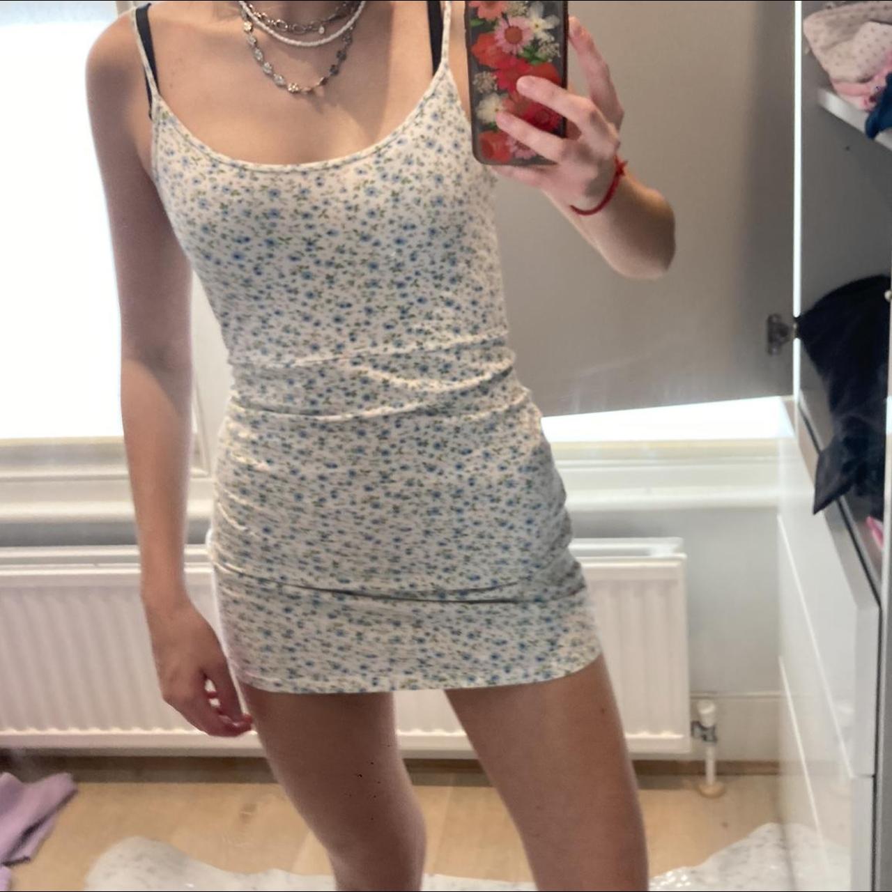 Floral brandy Melville mini dress so comfy Depop