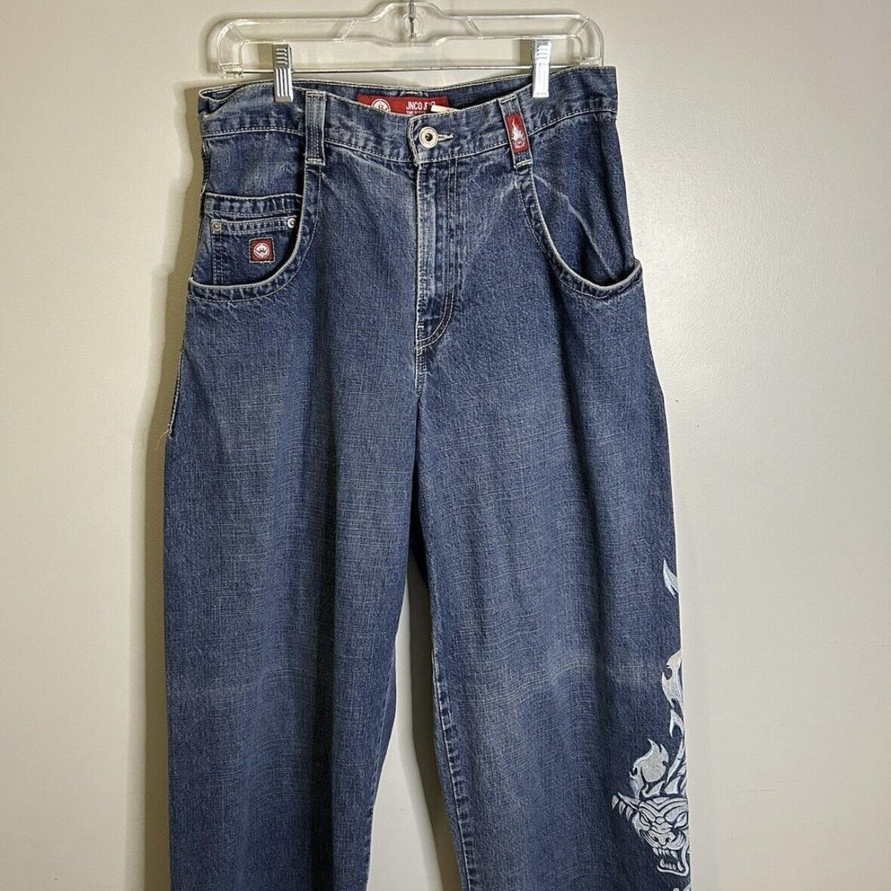 Vintage 90s jnco tribal jeans Inseam 32 in - Depop