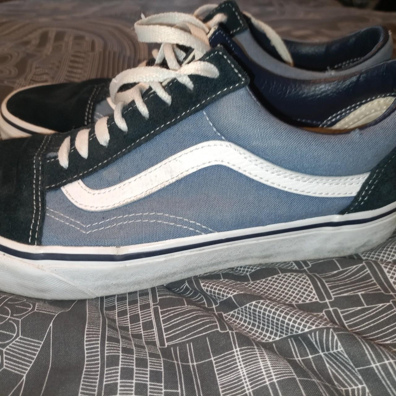 Vans old skool mens trainers sz7 two tone blue lace. Depop