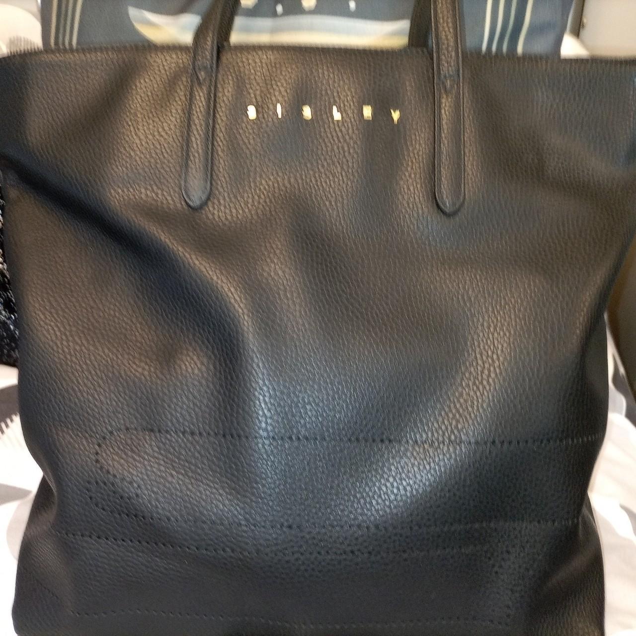 Sisley large black ladies tote bag handbag double