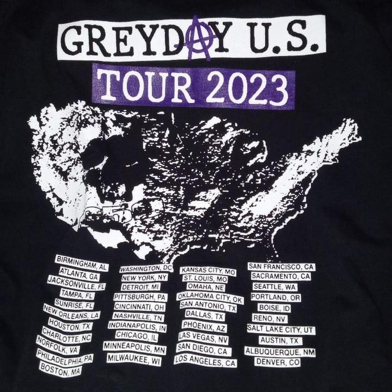 GREYDAY TOUR TEE BLACK LARGE TAKING... Depop