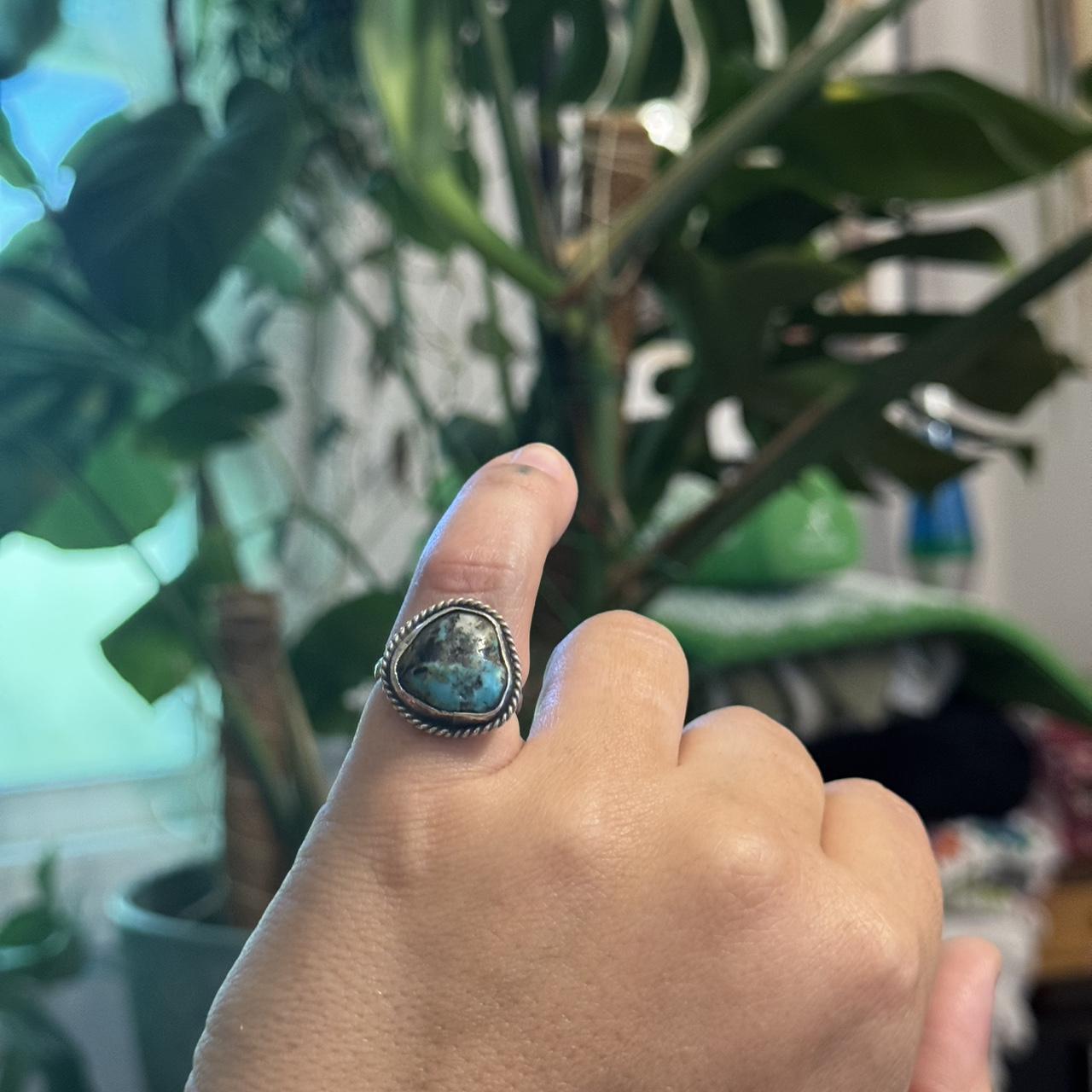 Native Women's Ring - Blue/Silver – Unique vintag… - image 1