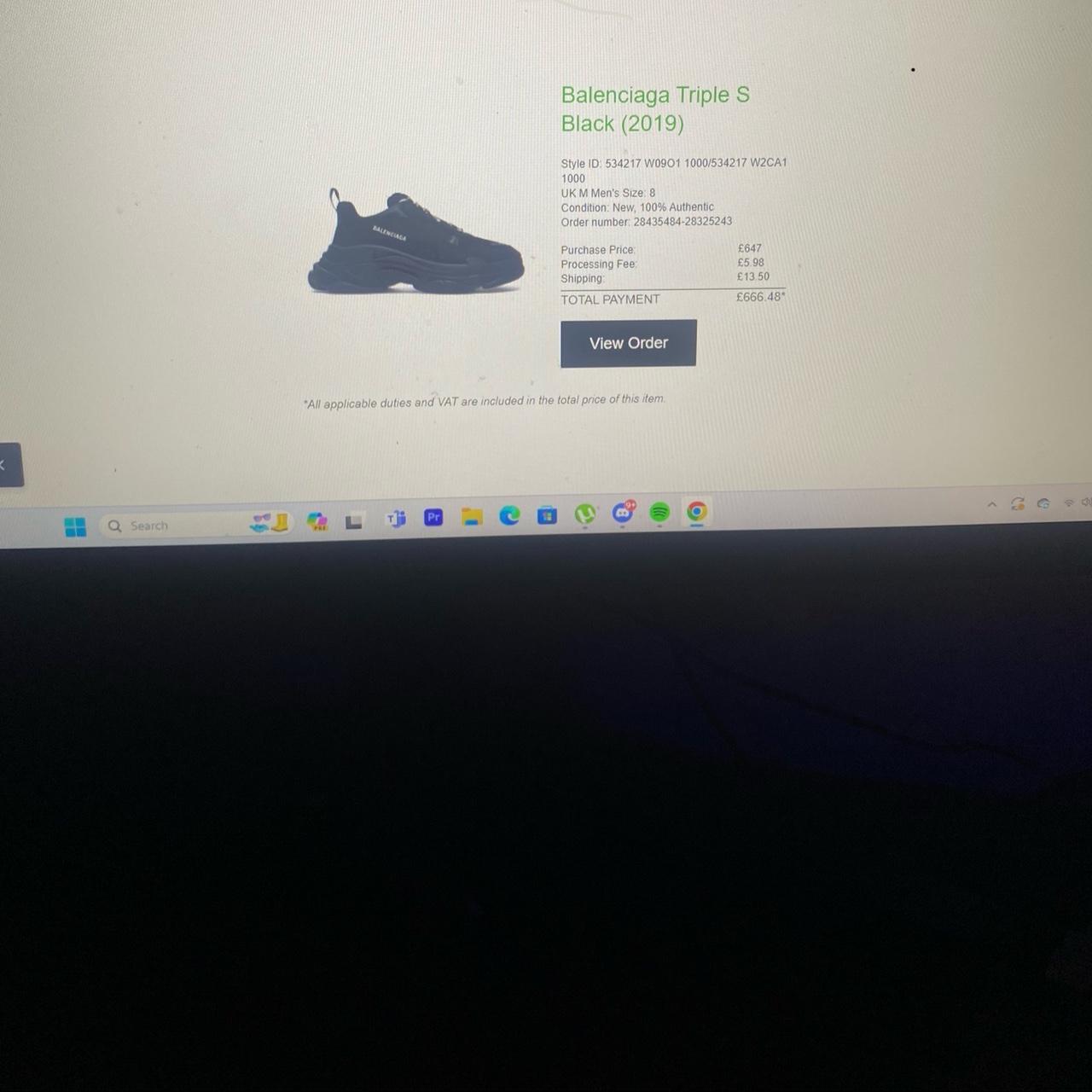 Triple s sale total black