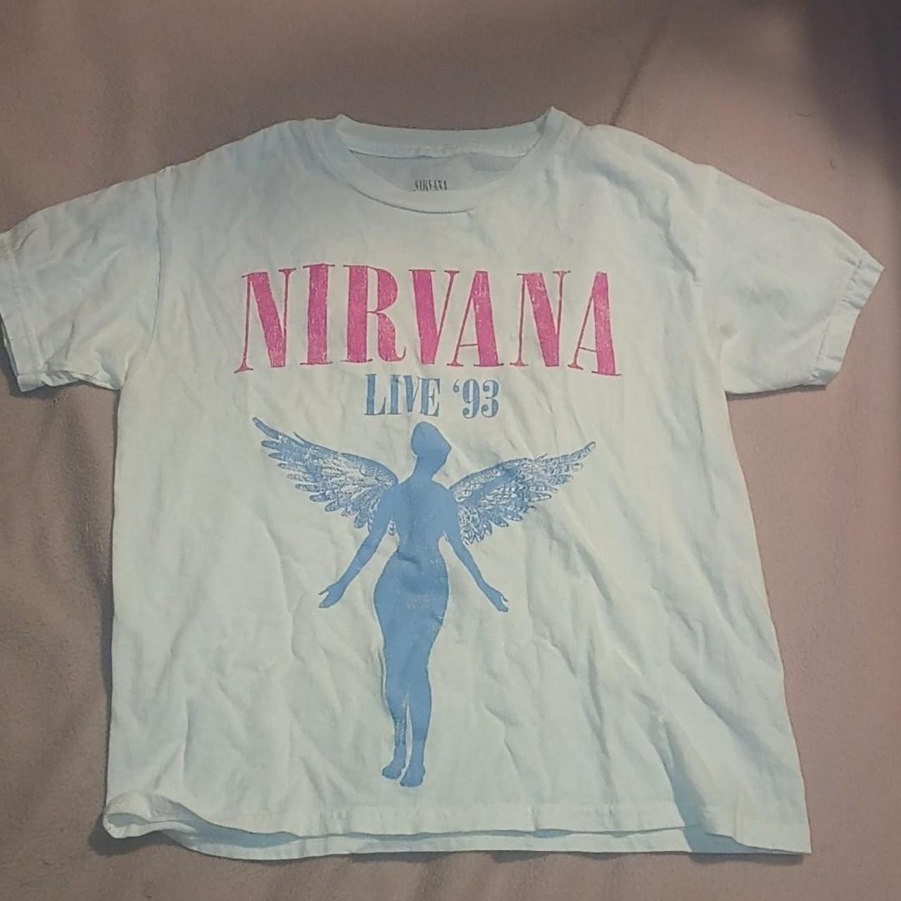 nirvana pink and blue t shirt xs target preppy