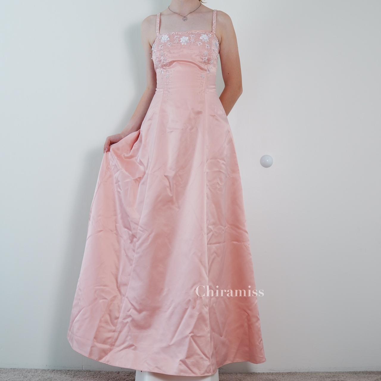 Pink Silk Fairy Dress Vintage Y2K Prom Special Occasion Maxi Asymmetrical Hem authentic 6