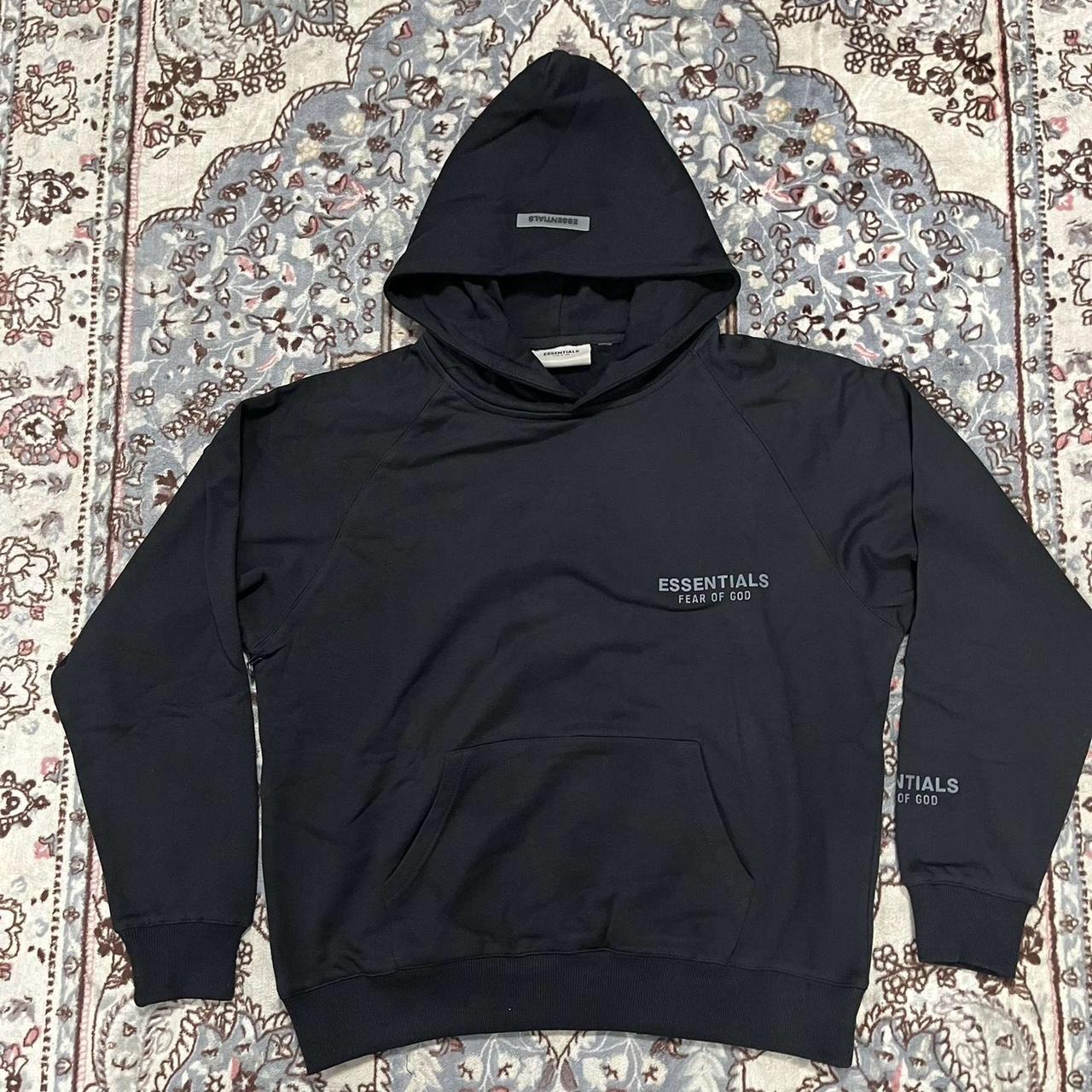 Black Essentials FOG hoodie Size M Like New,... - Depop