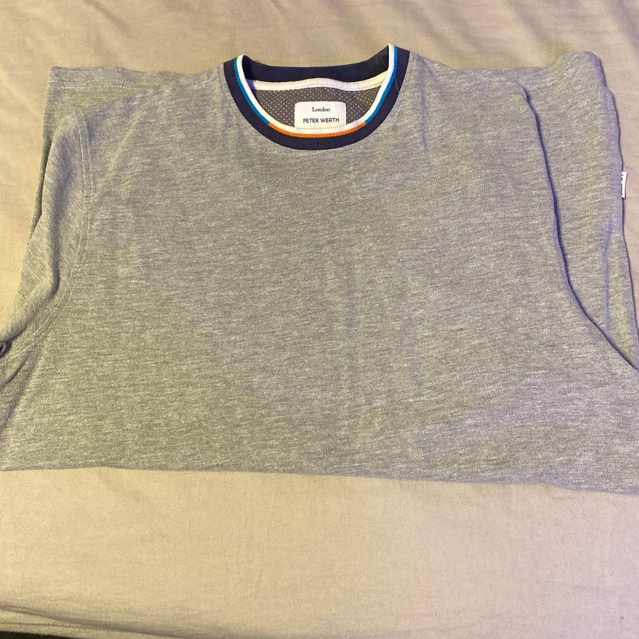 Medium Peter Werth tee - light grey - slight rip on... - Depop