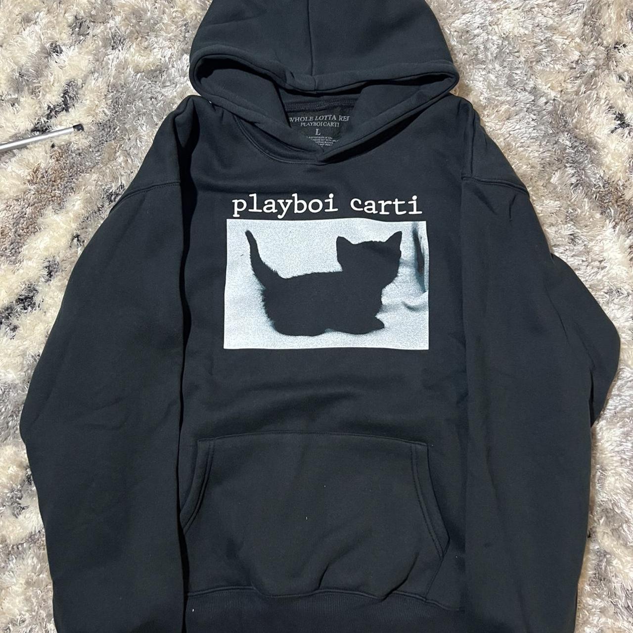 Playboy Carti Merch Black cat Size L and M New - Depop