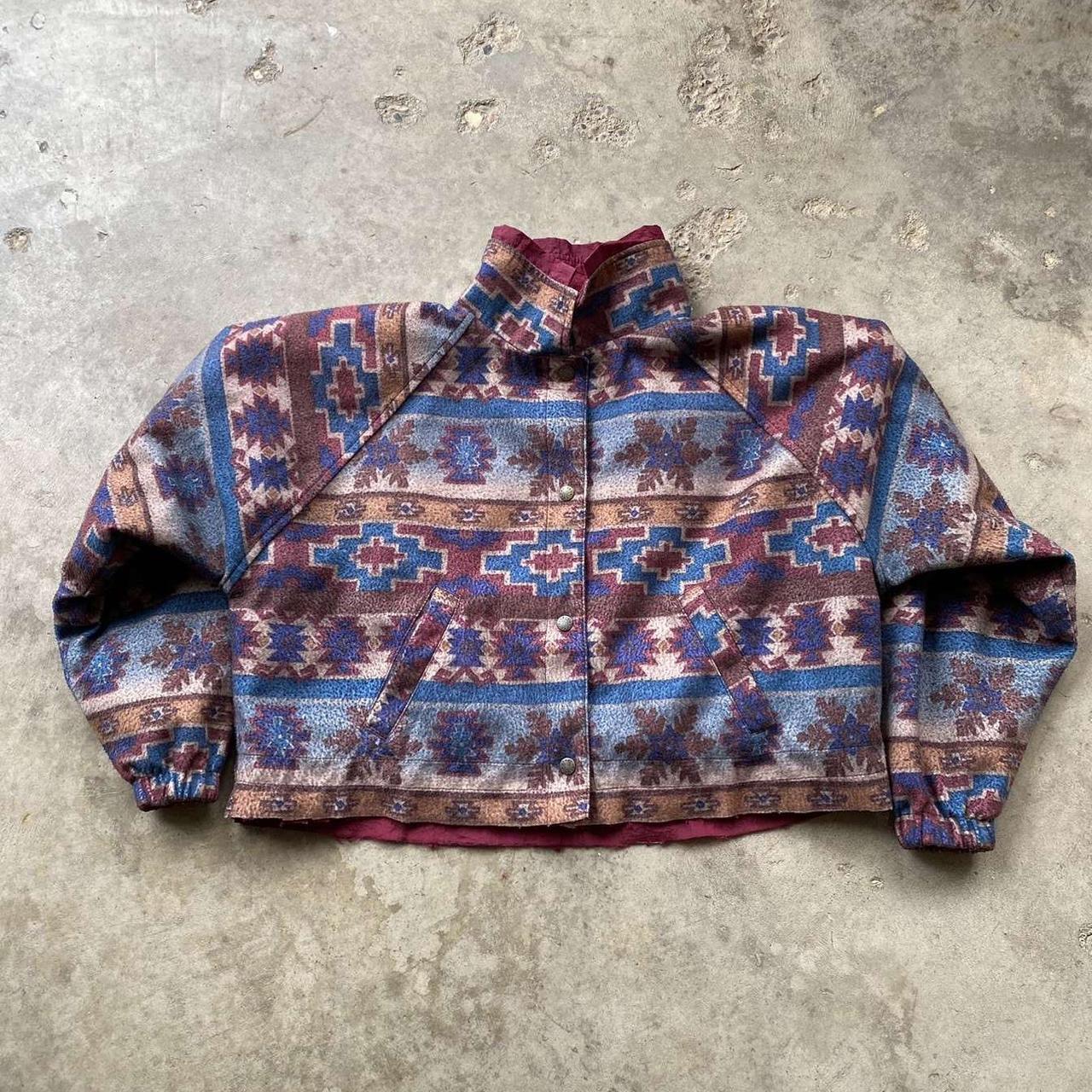 Cropped Aztec Print Jacket Men S Medium Depop   P0 