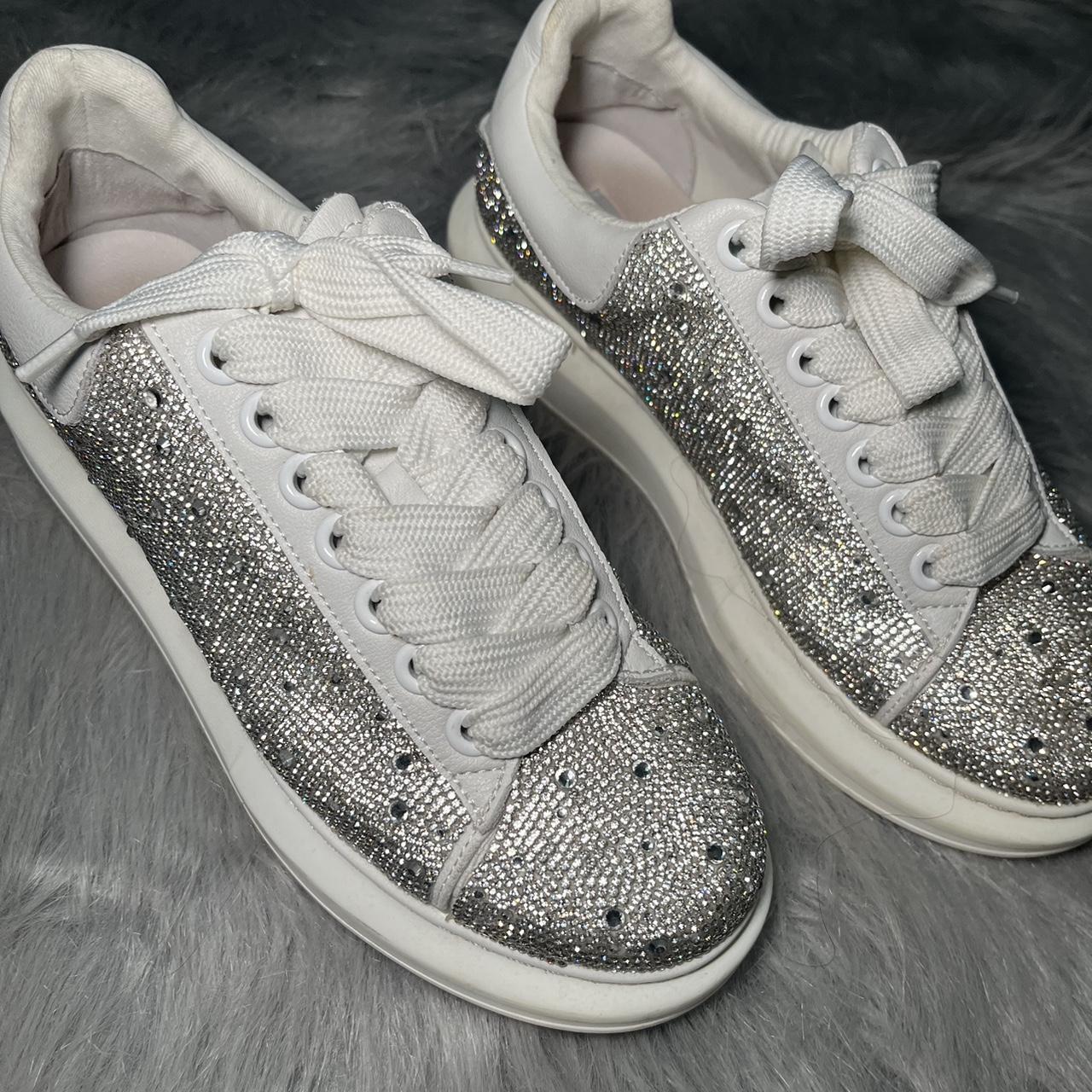 SM Rhinestone Sneakers - Men 7 , Women 8.5... - Depop