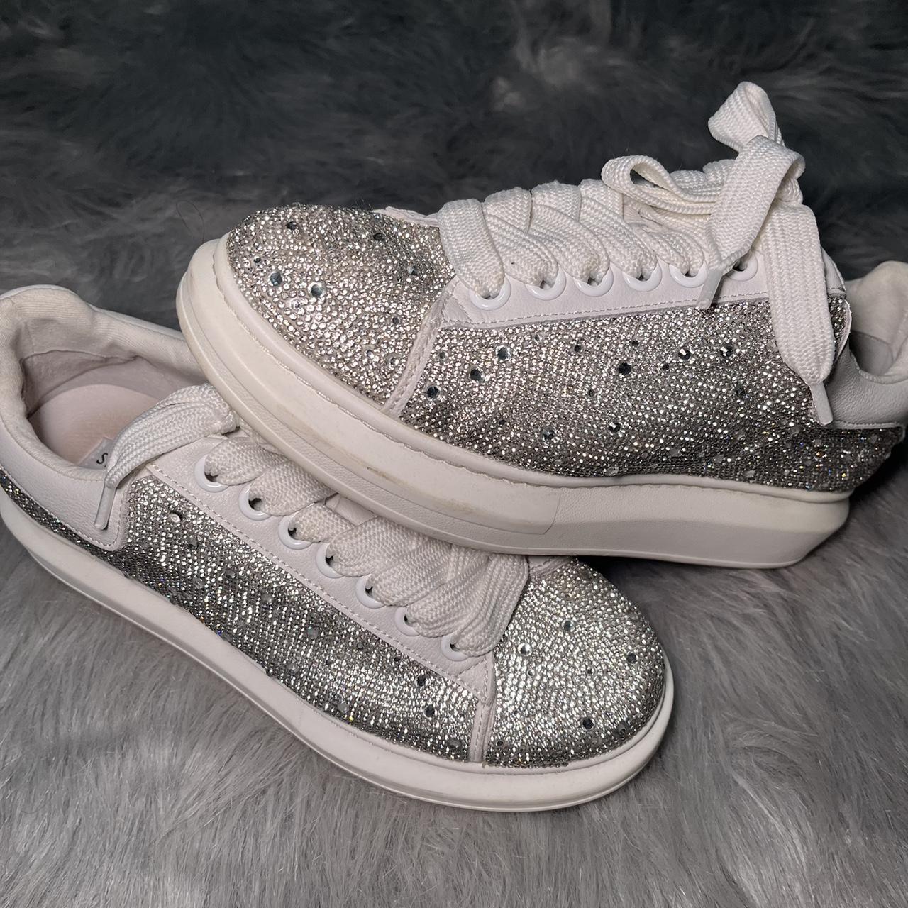 SM Rhinestone Sneakers - Men 7 , Women 8.5... - Depop
