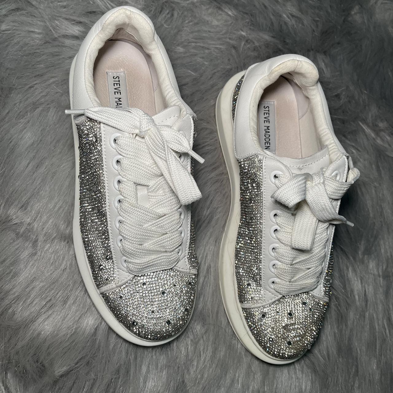 SM Rhinestone Sneakers - Men 7 , Women 8.5... - Depop