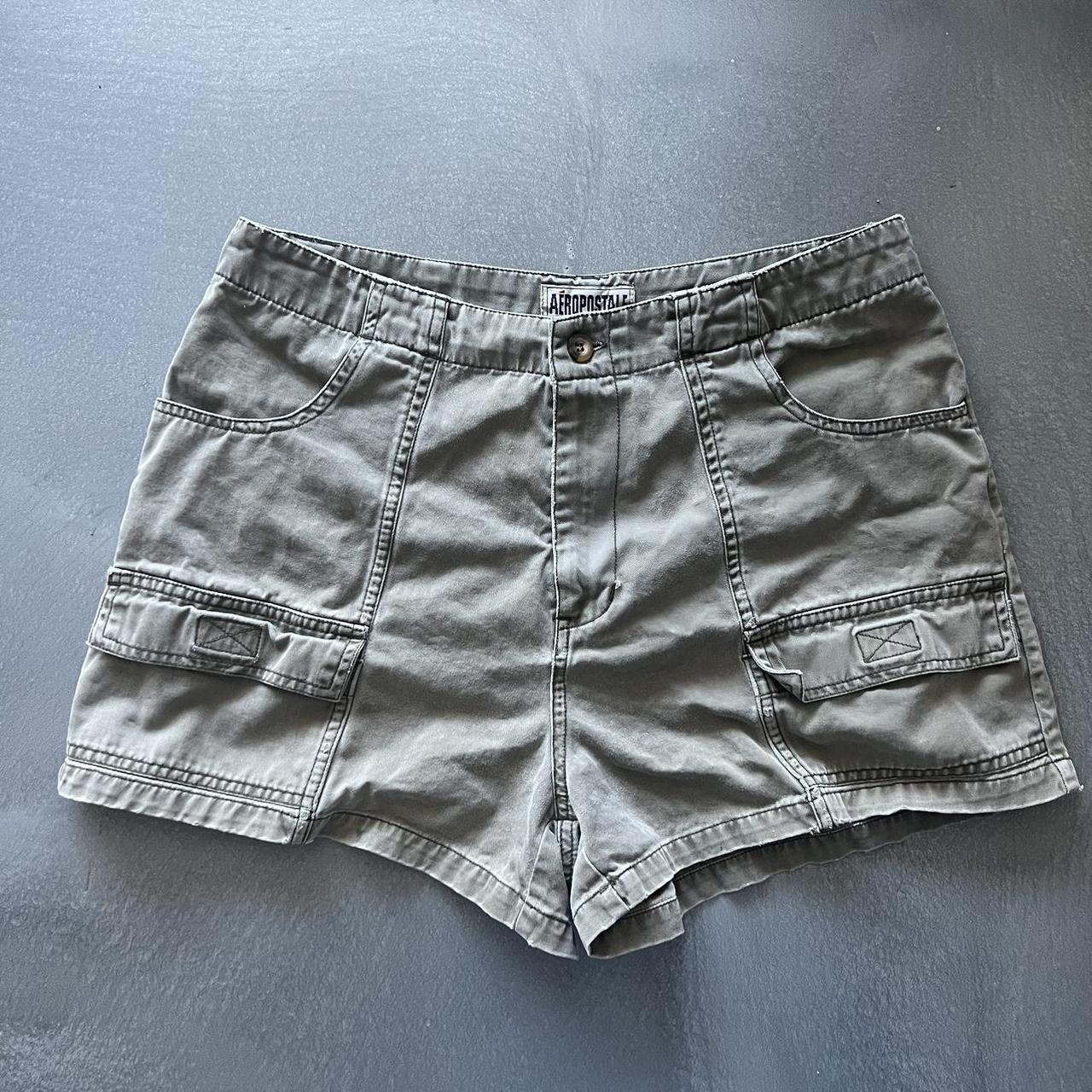 Aeropostale Women's Khaki Shorts Depop
