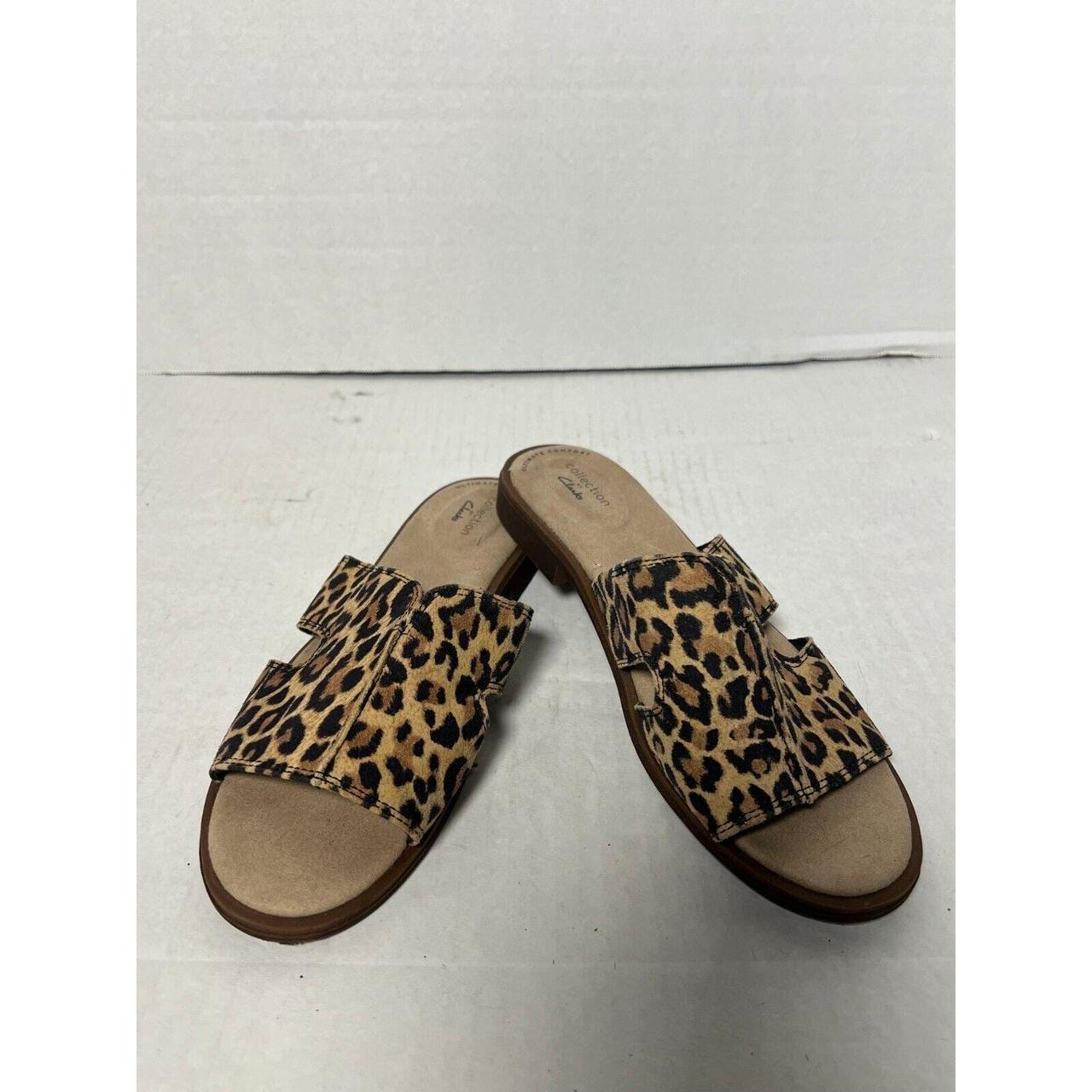 Clarks leopard print discount sandals