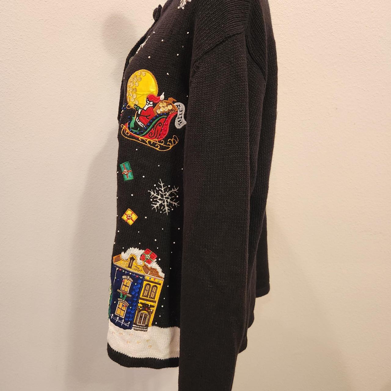 Basic Editions Women's Sweater - Black/Multi - L … - image 5