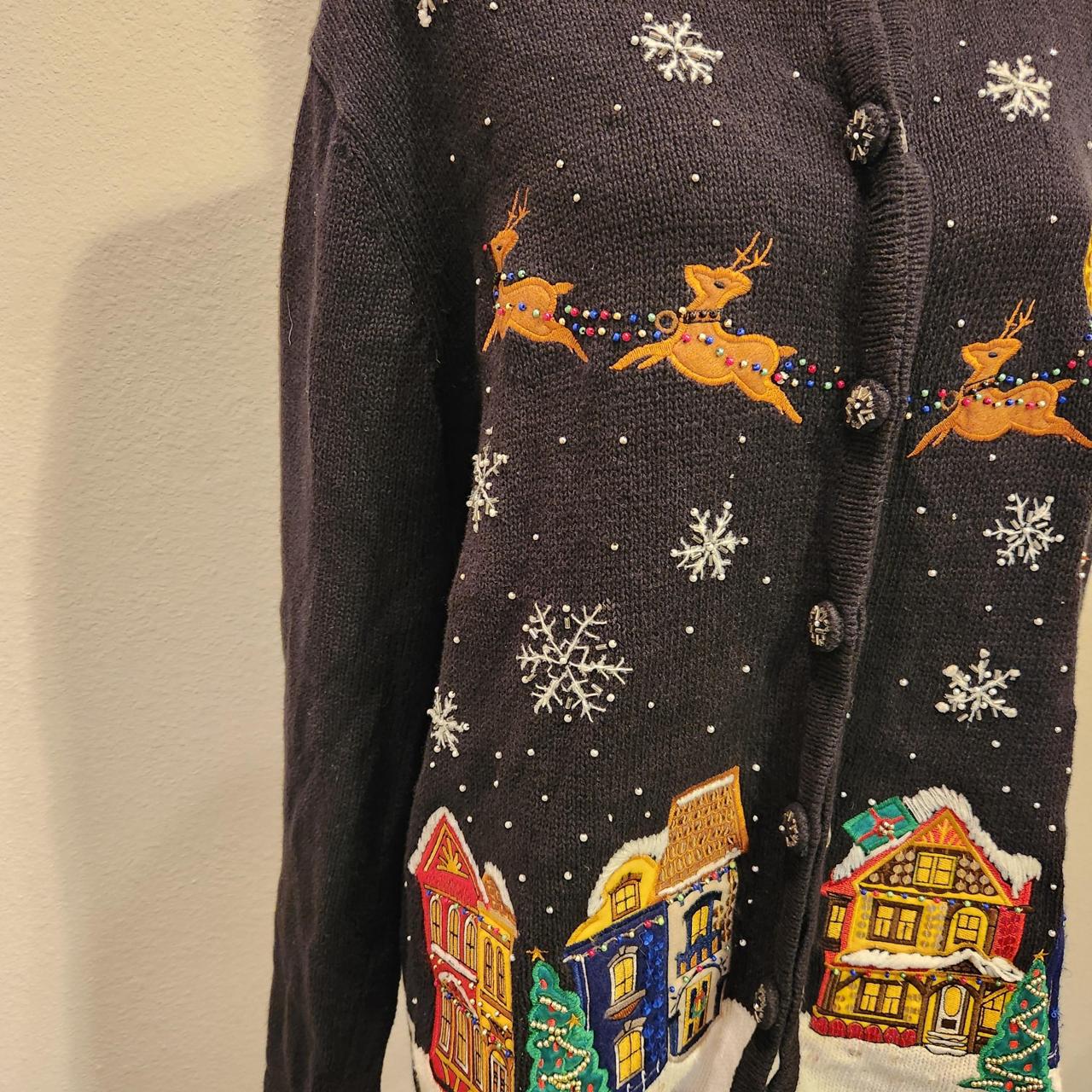 Basic Editions Women's Sweater - Black/Multi - L … - image 4