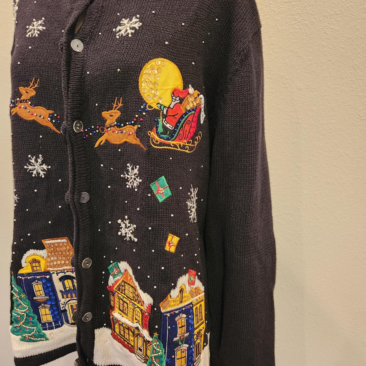 Basic Editions Women's Sweater - Black/Multi - L … - image 3