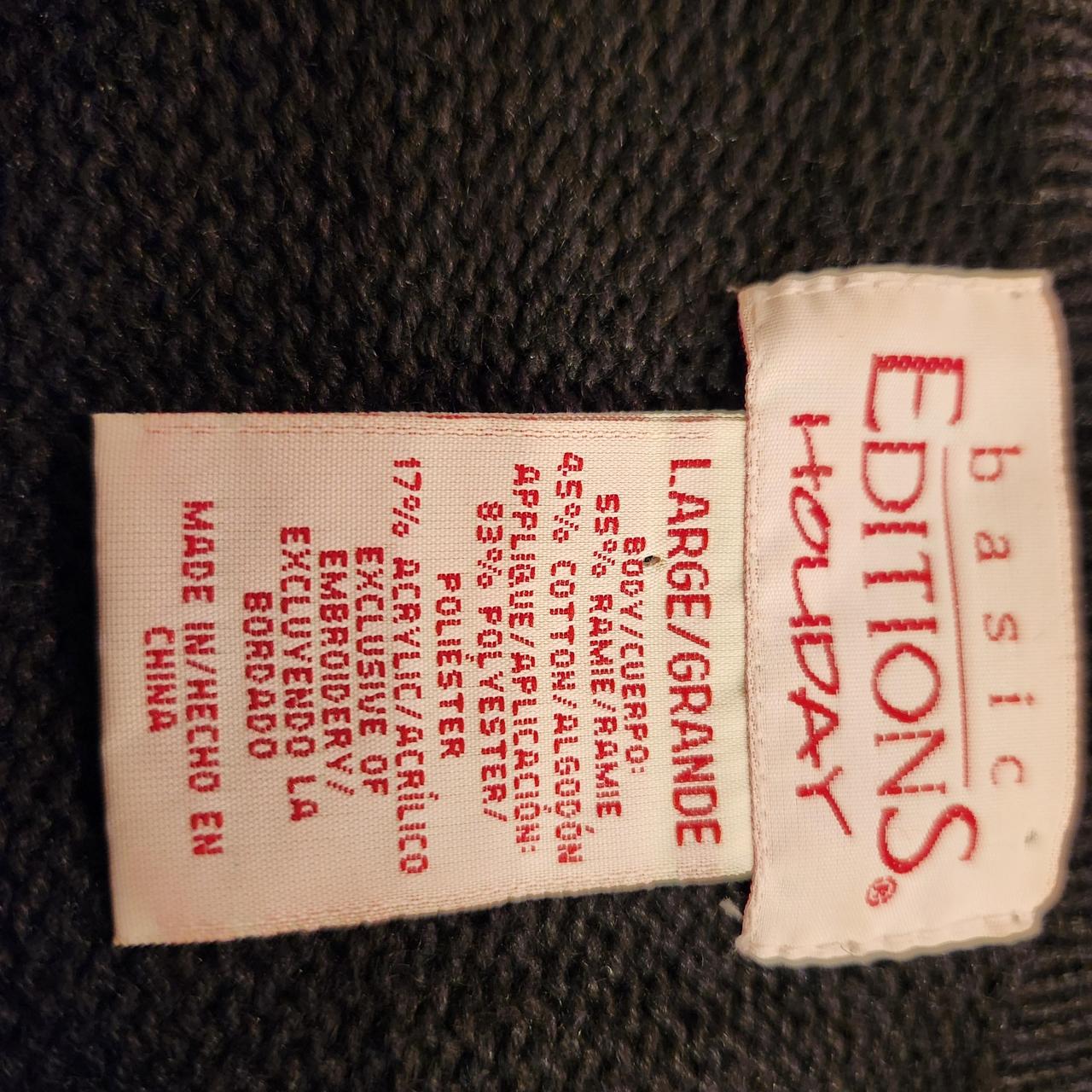 Basic Editions Women's Sweater - Black/Multi - L … - image 8