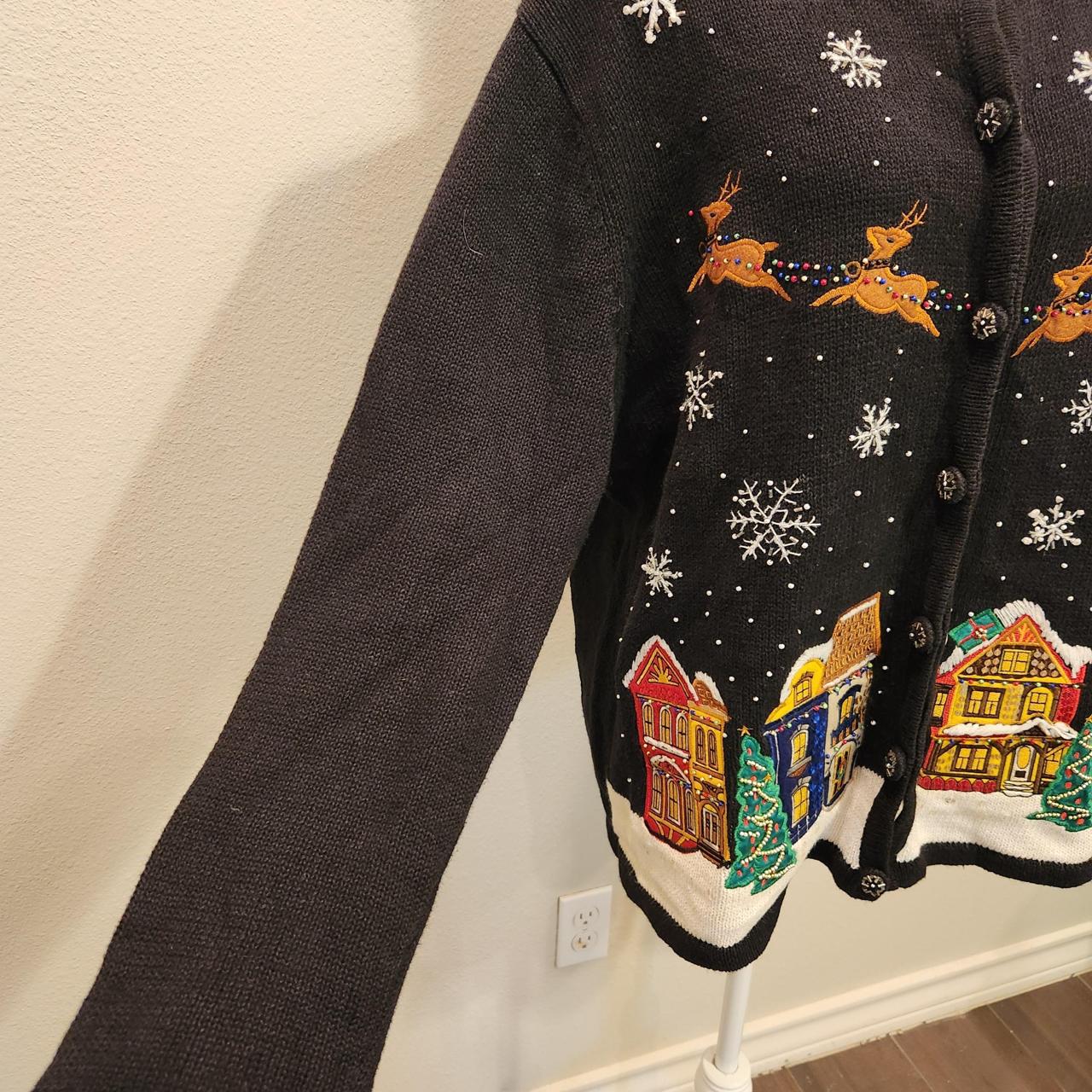 Basic Editions Women's Sweater - Black/Multi - L … - image 7