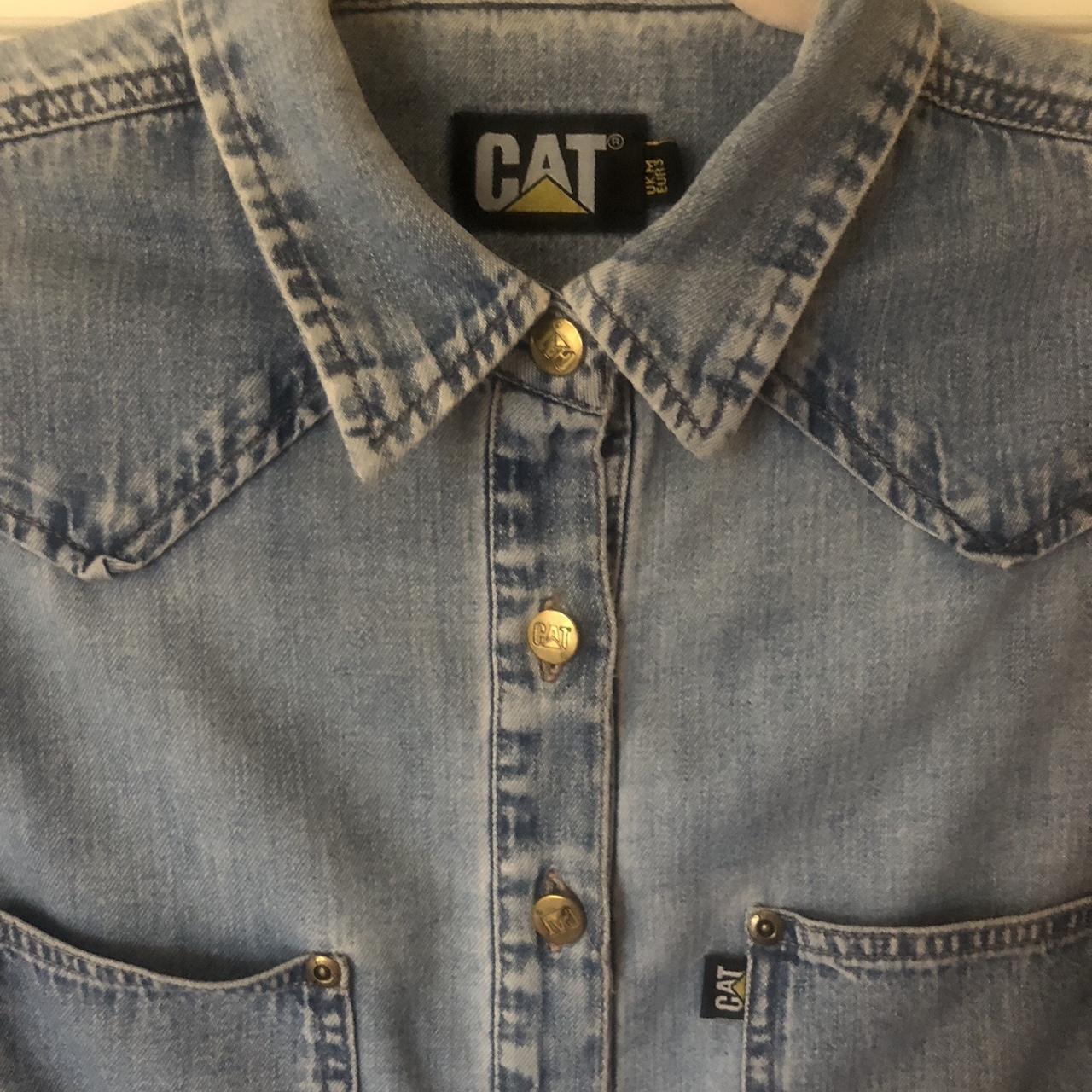 Caterpillar Denim shirt size M Vintage look fit size... Depop