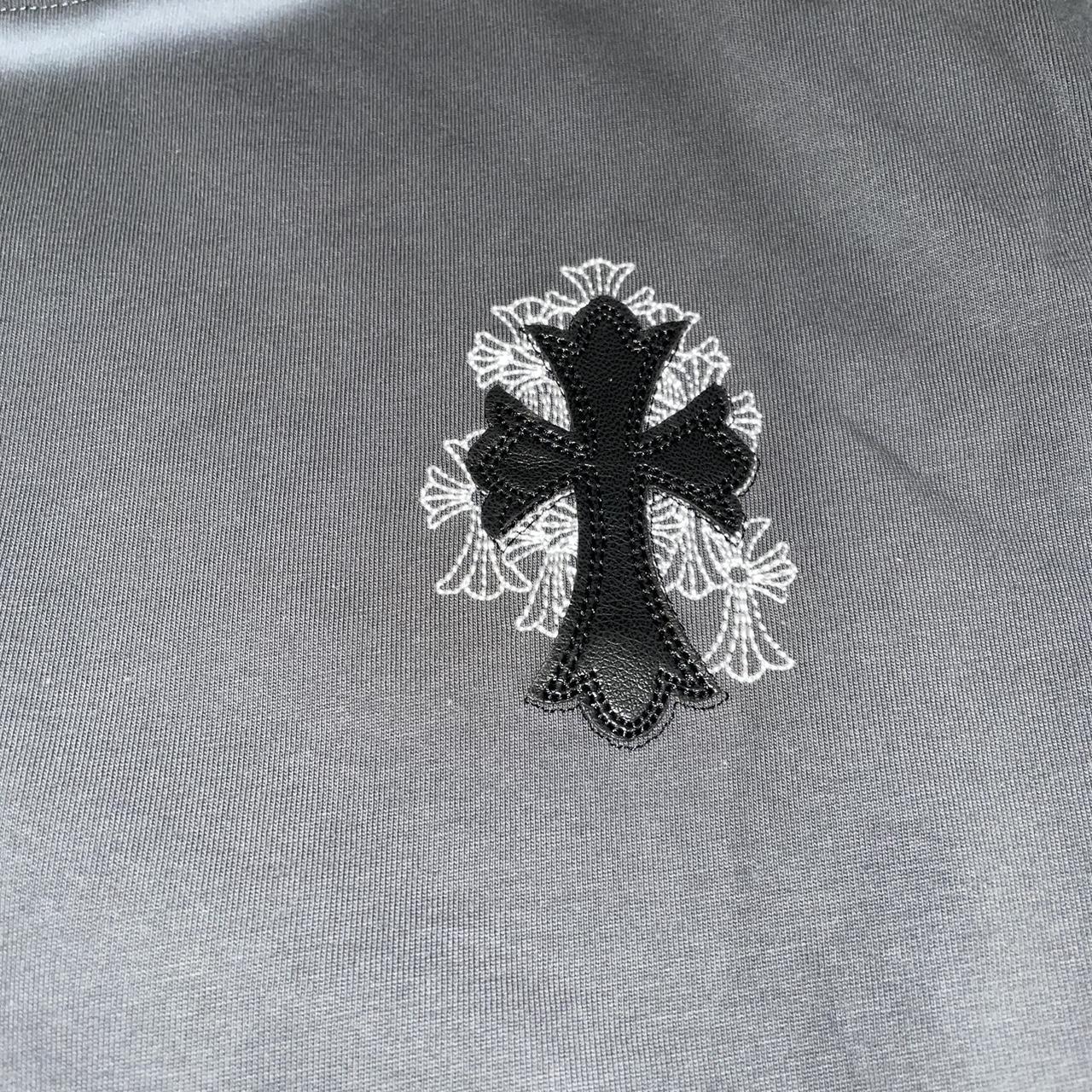 Chrome Hearts T-shirt Cross Gray Black Color •Thick... - Depop