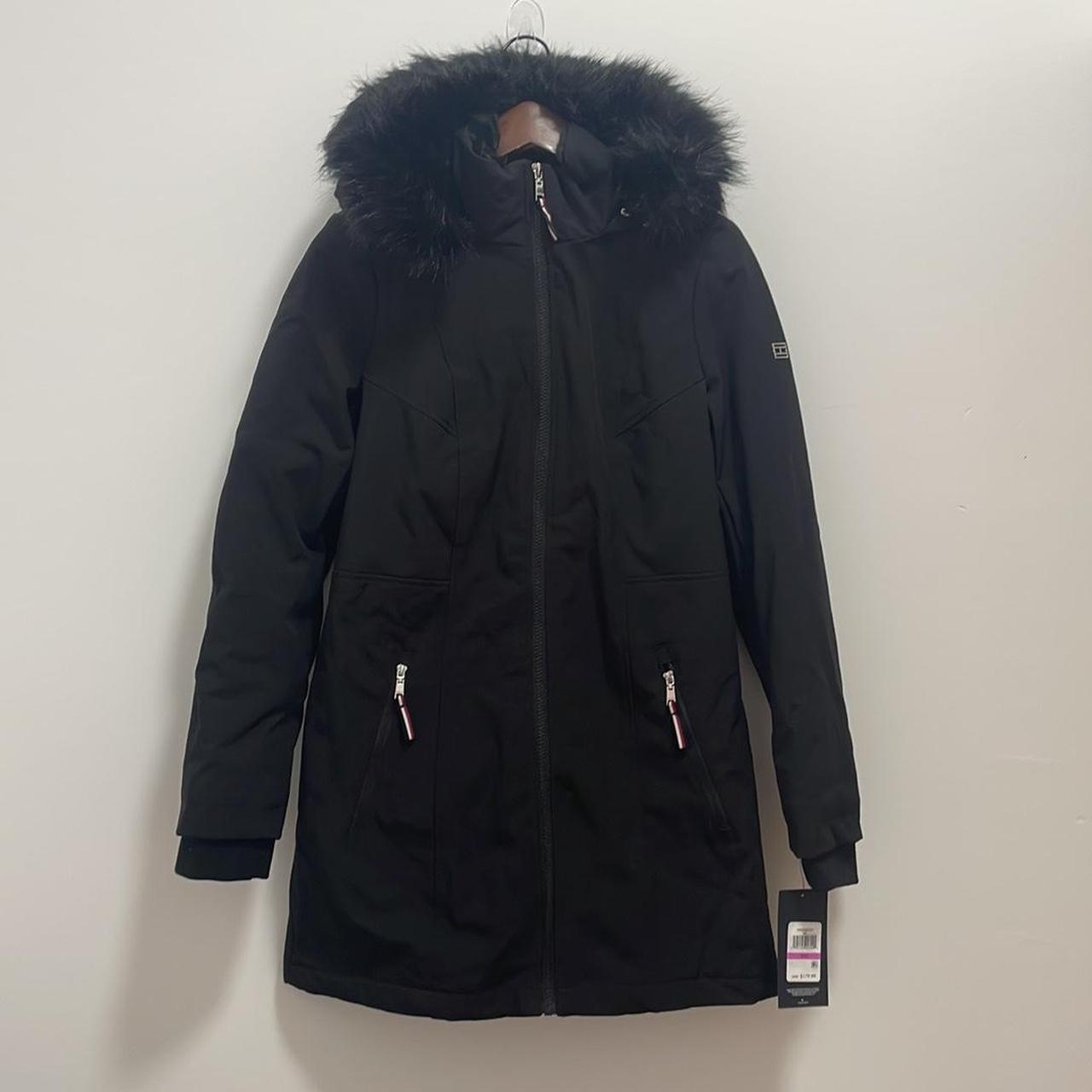 Tommy Hilfiger Winter Coat Black Faux Fur