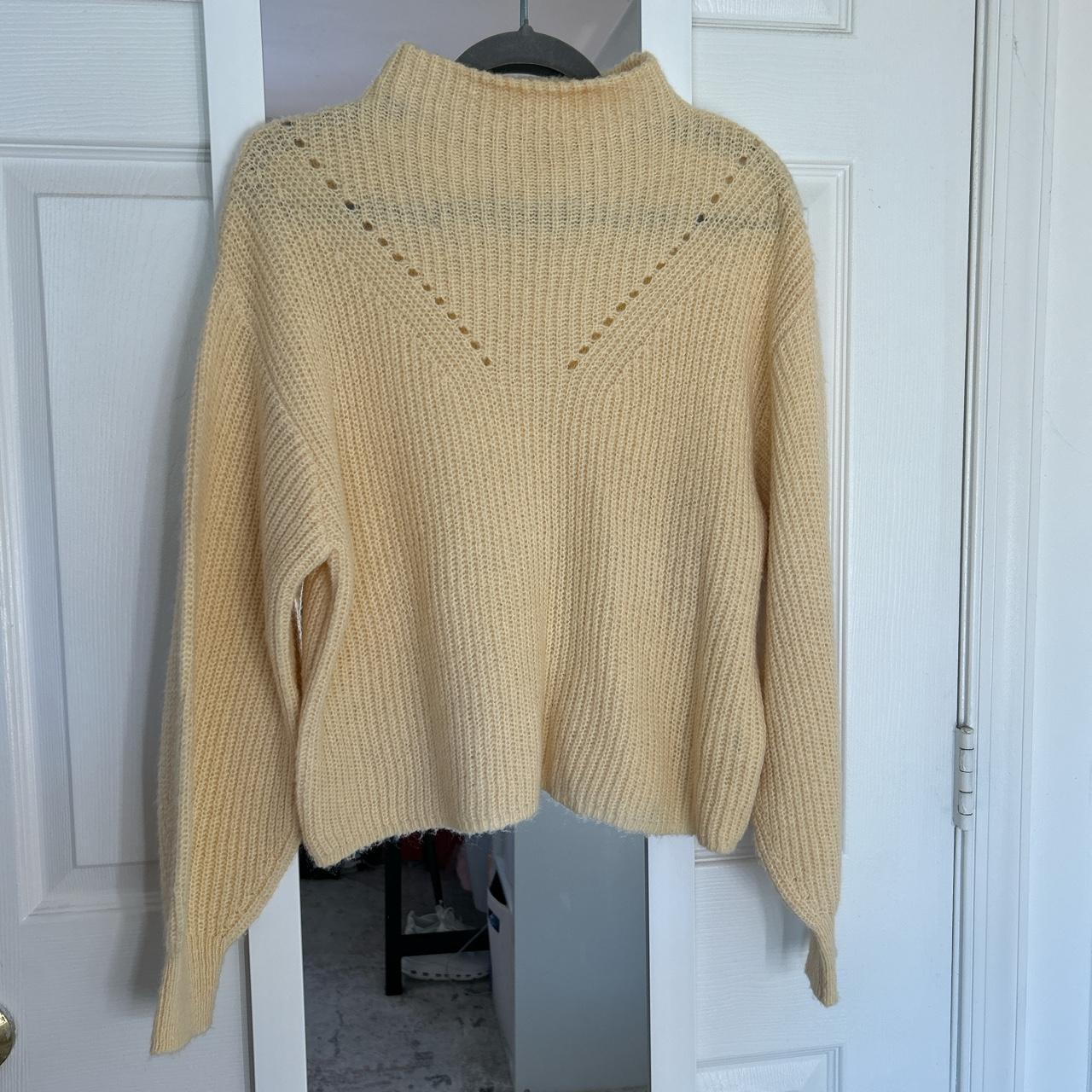 Medium cream colored sweater from Francesca’s. Worm... - Depop