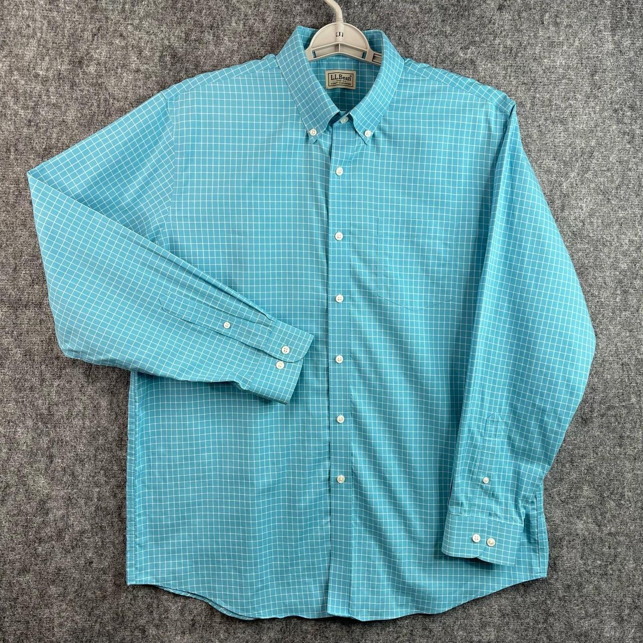 L.L.Bean Mens Dress Shirts Size Medium Wrinkle Free... - Depop