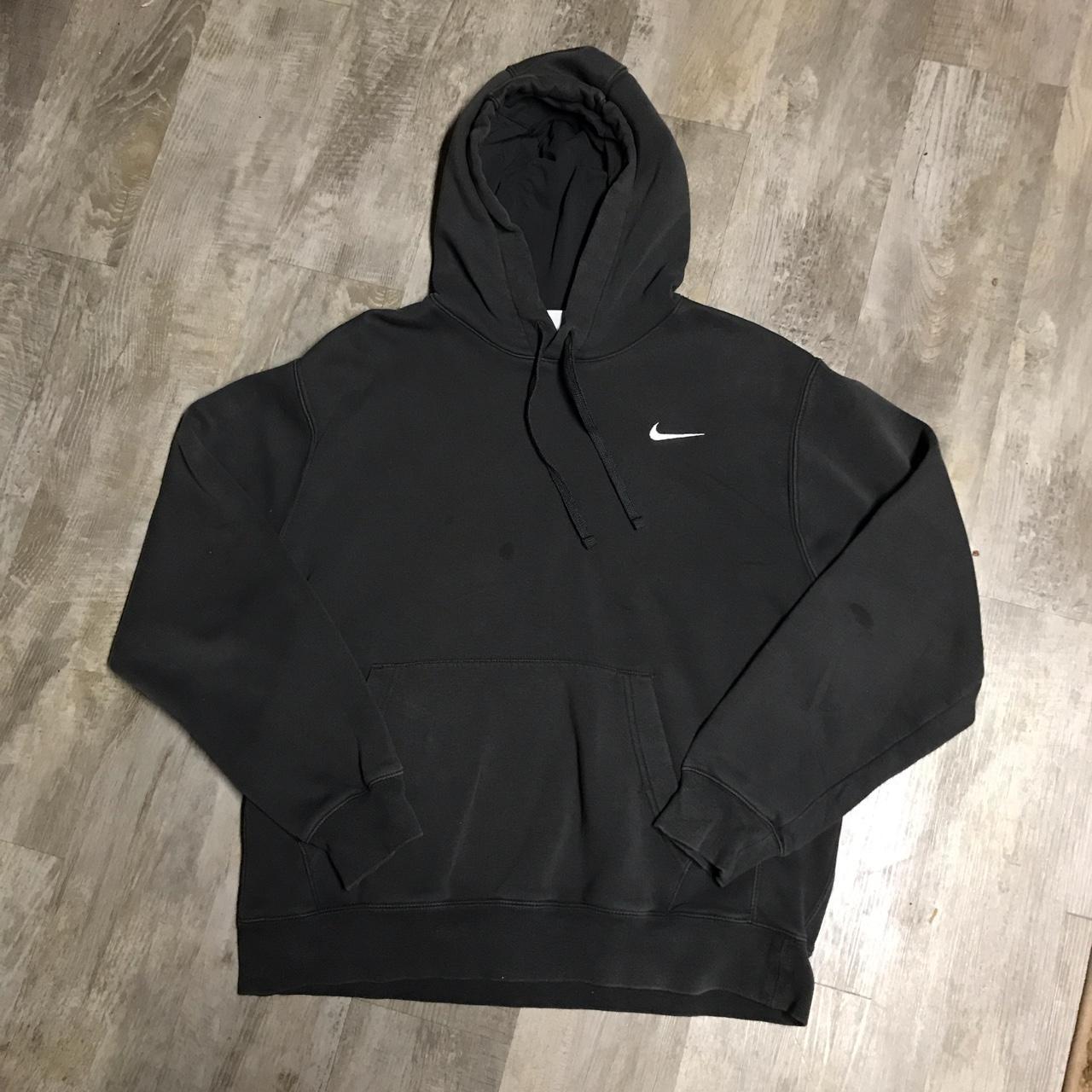 Large grey pullover Nike hoodie - Depop