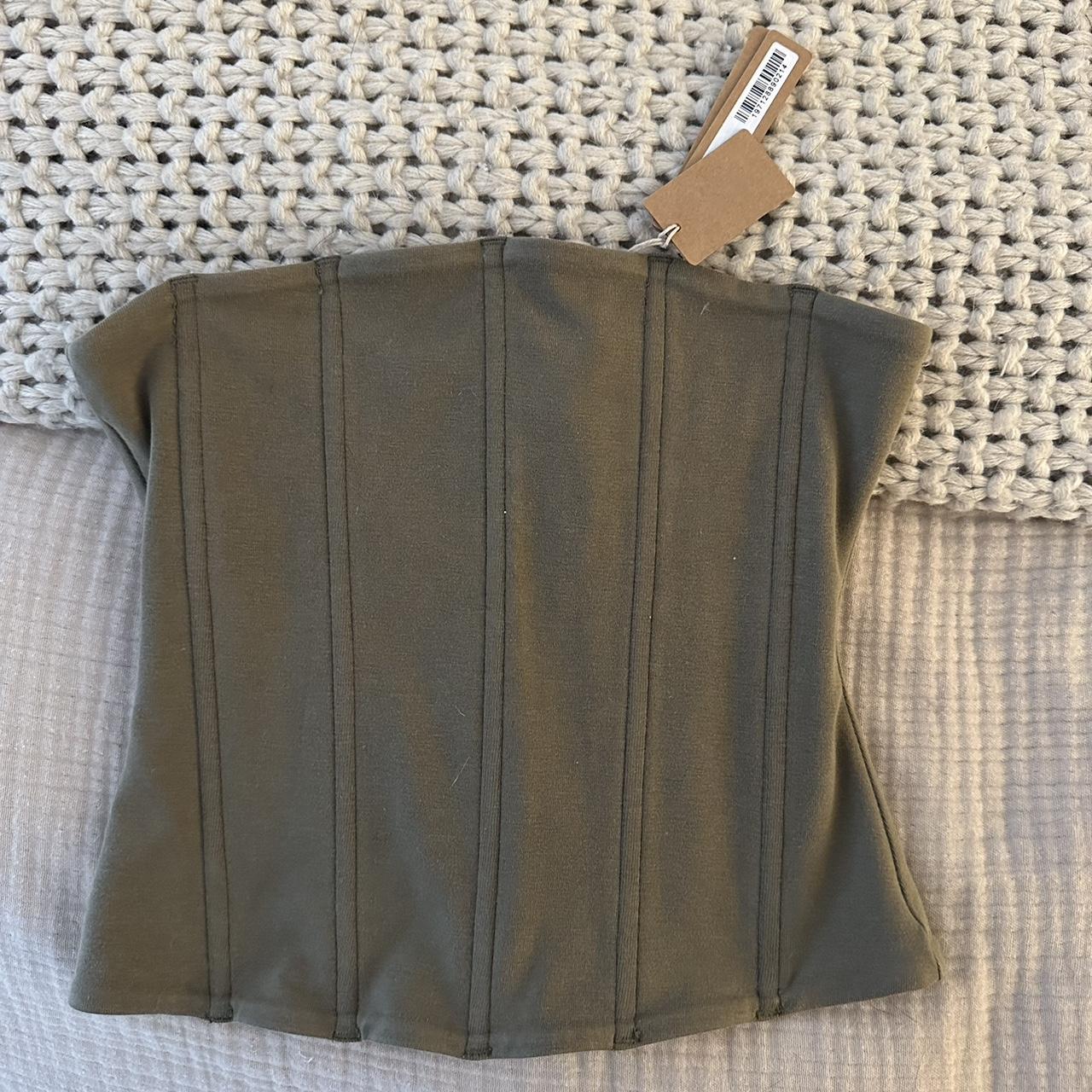 Skims cotton corset top in size S Won't wear again - Depop